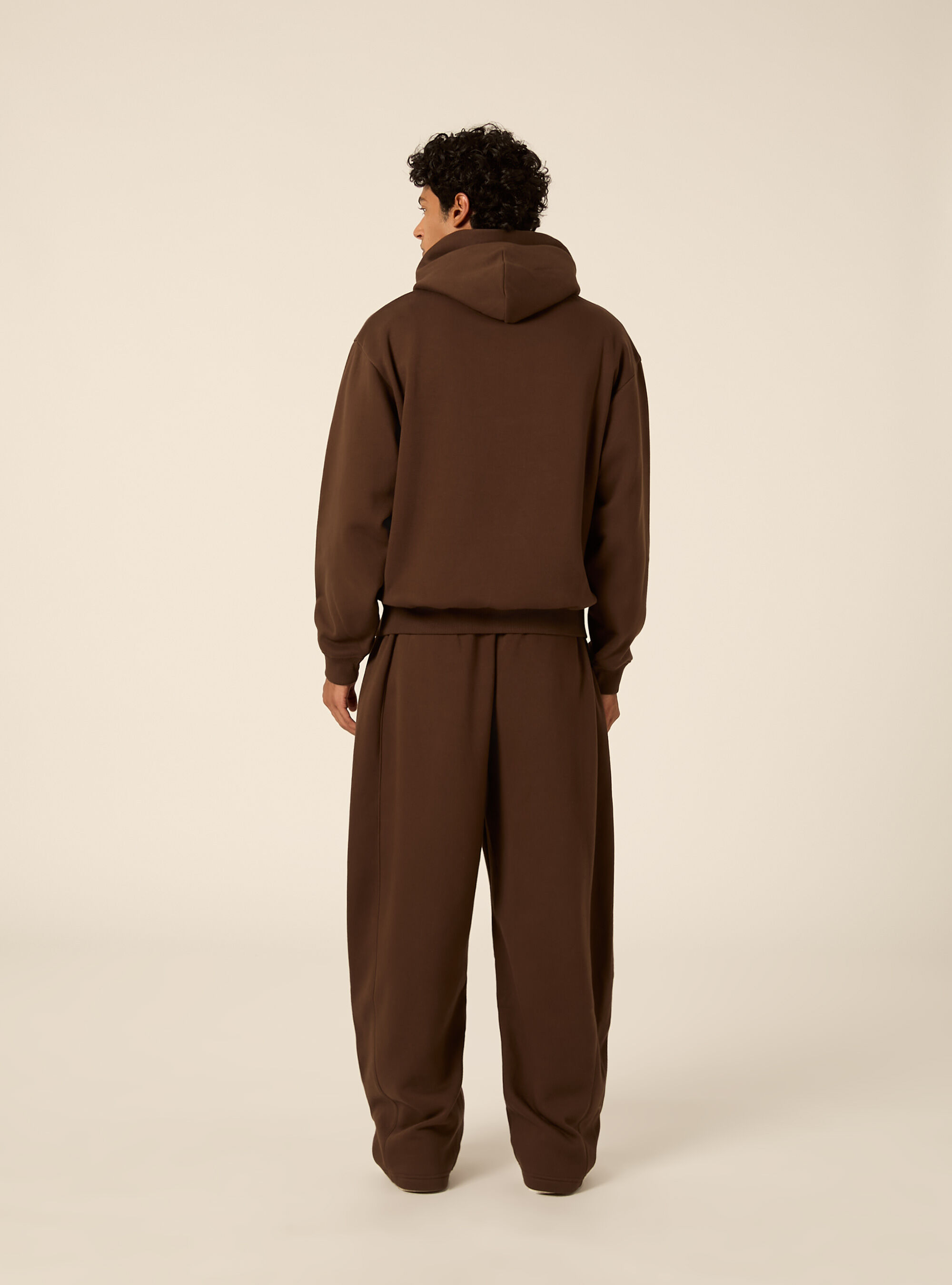 Felpa con cappuccio boxy fit, BR2 BROWN MEDIUM