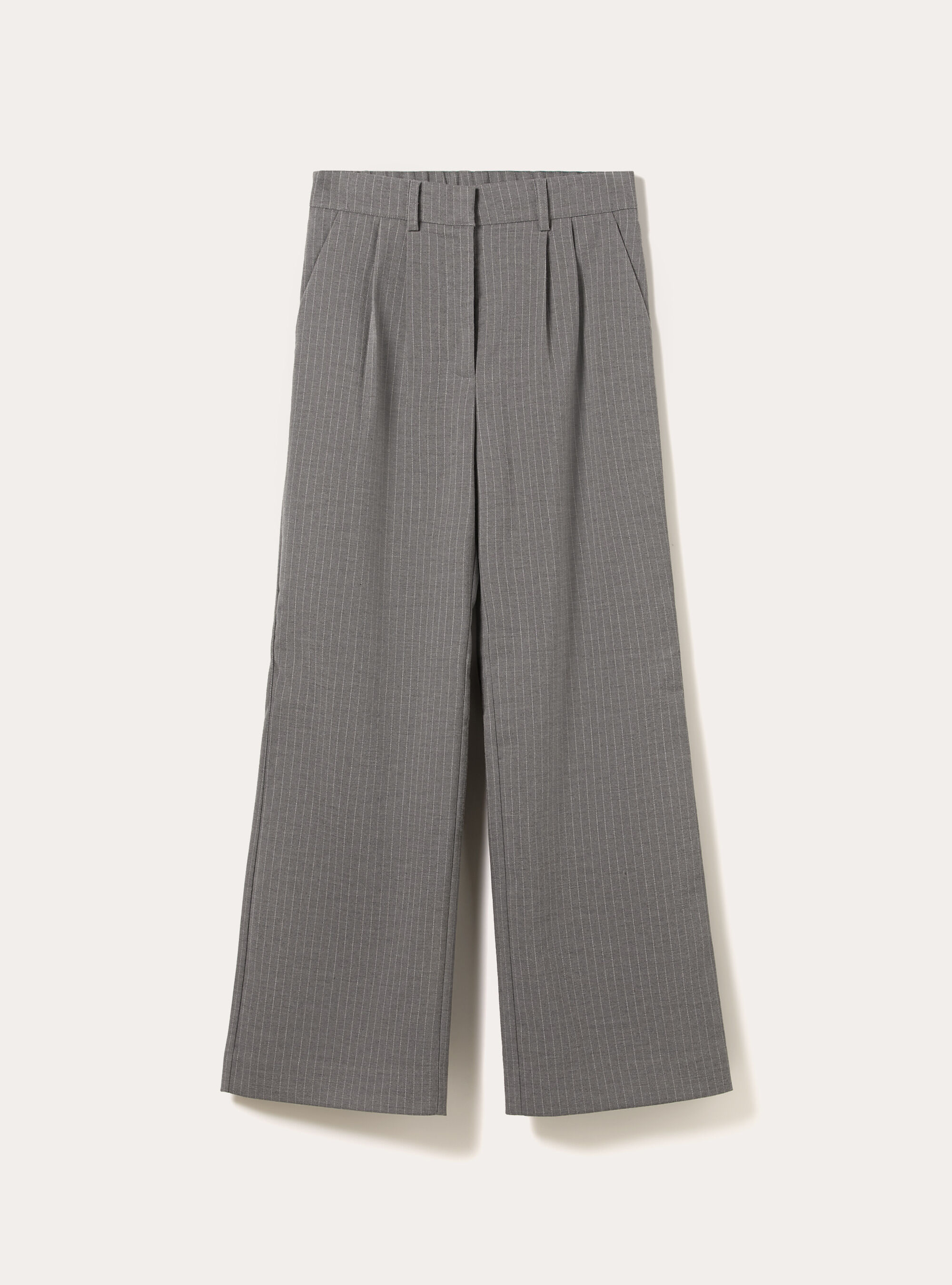Elegant pinstriped trousers, MGY1 GREY MEL DARK