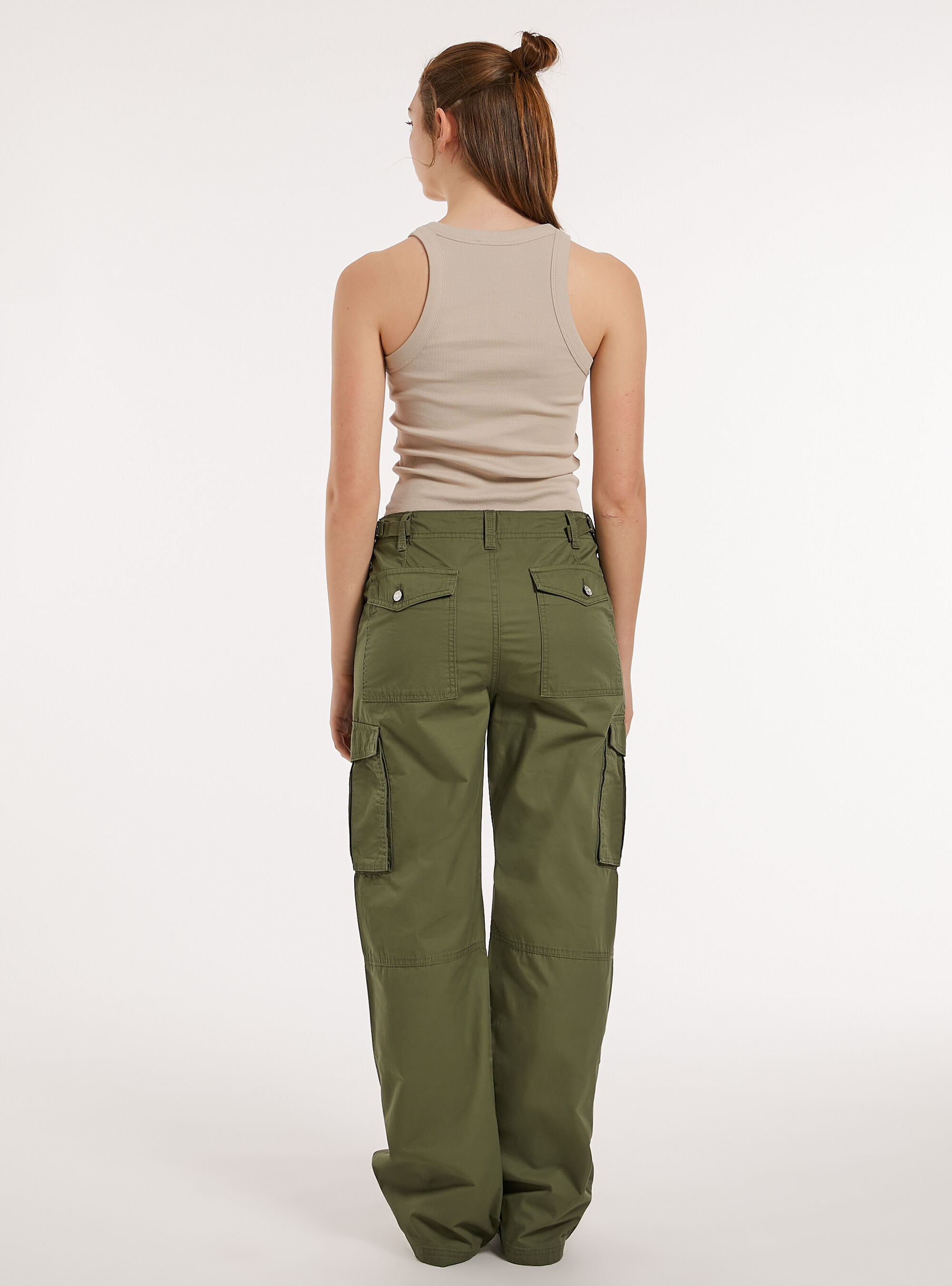 Pantalon cargo avec taille r&eacute;glable, KY2 KAKY MEDIUM