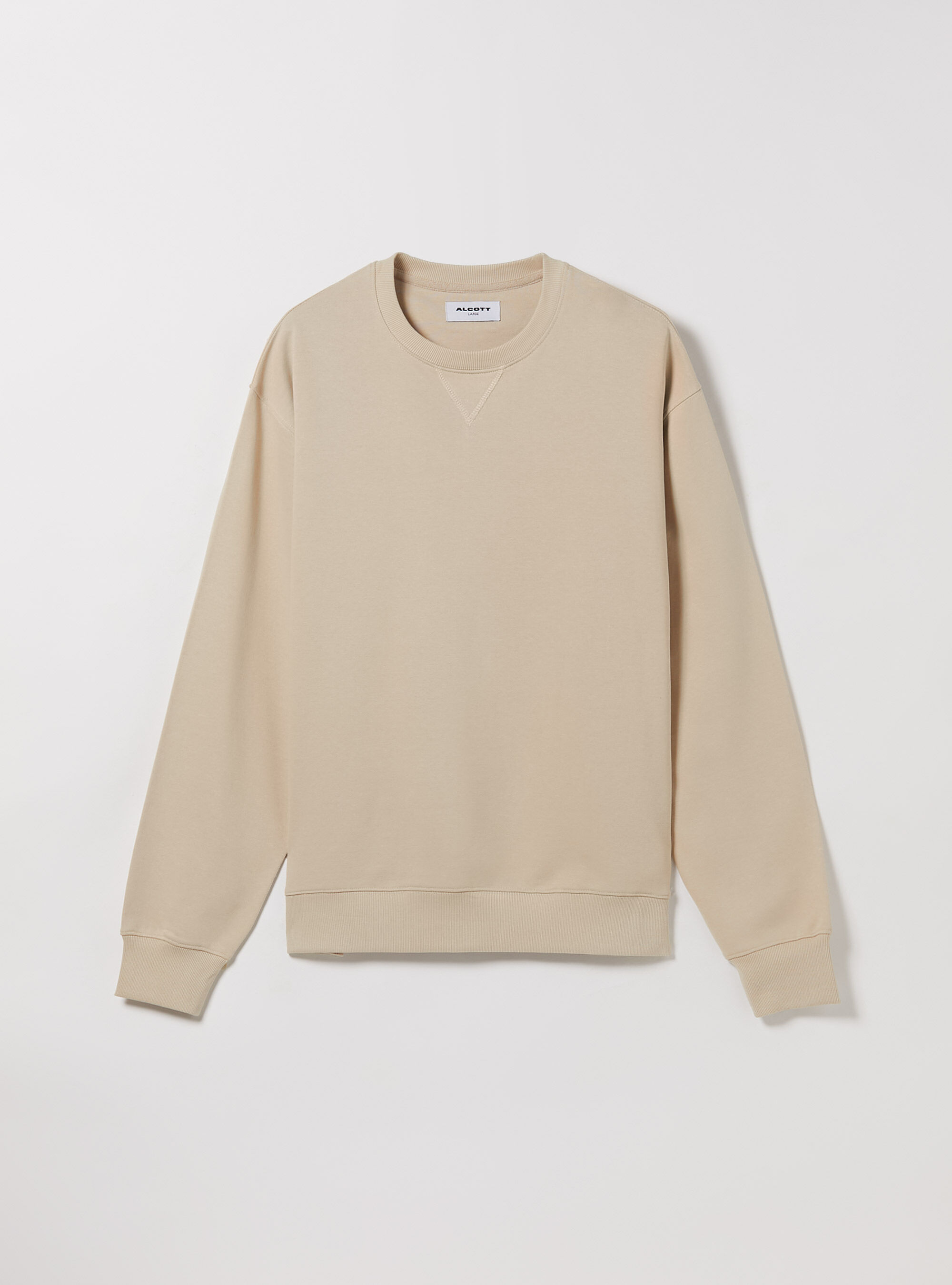 Plain coloured crew neck sweatshirt Alcott Men s Sweatshirts