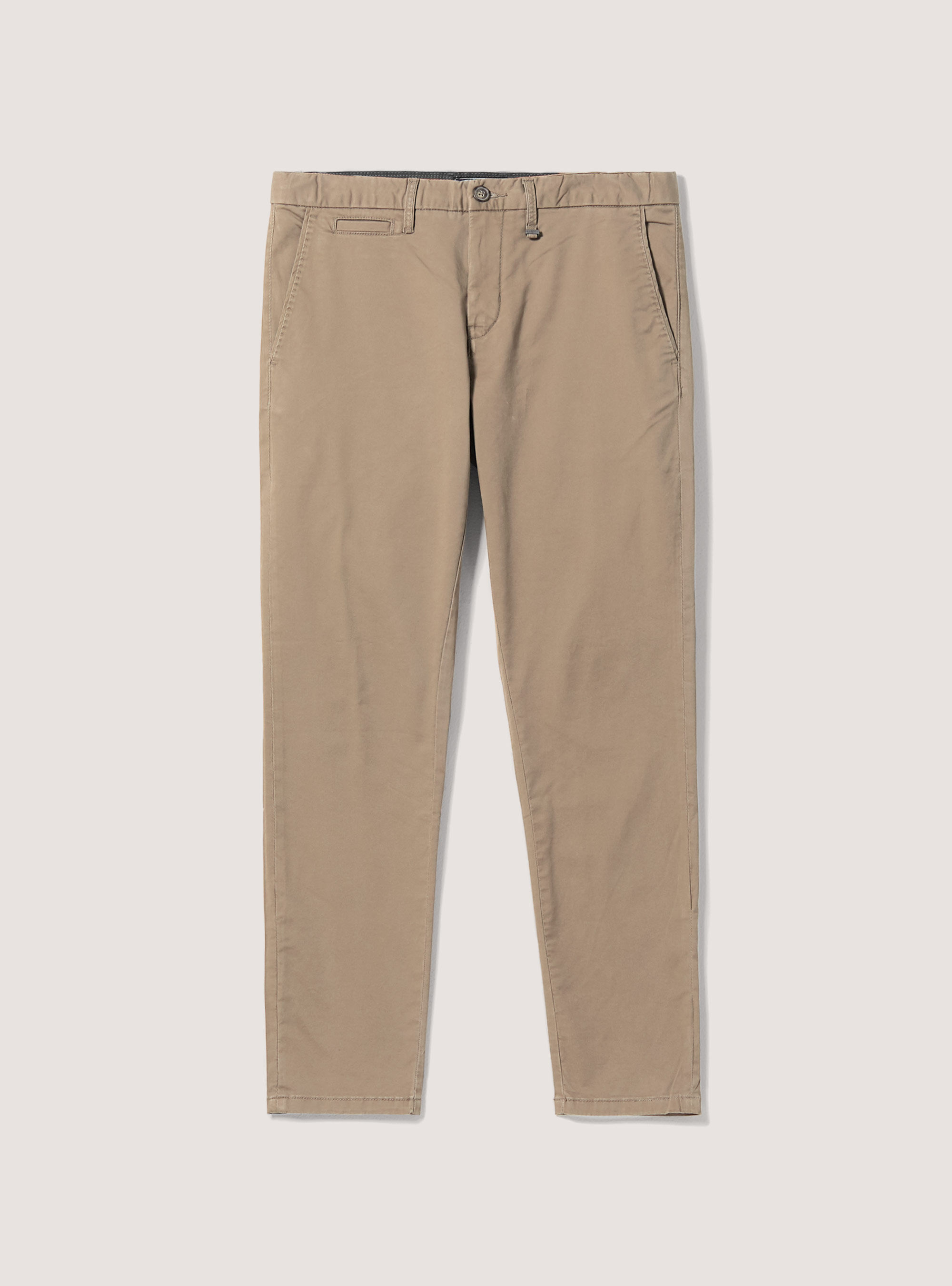 Pantalones chinos de sarga de algodón elástico