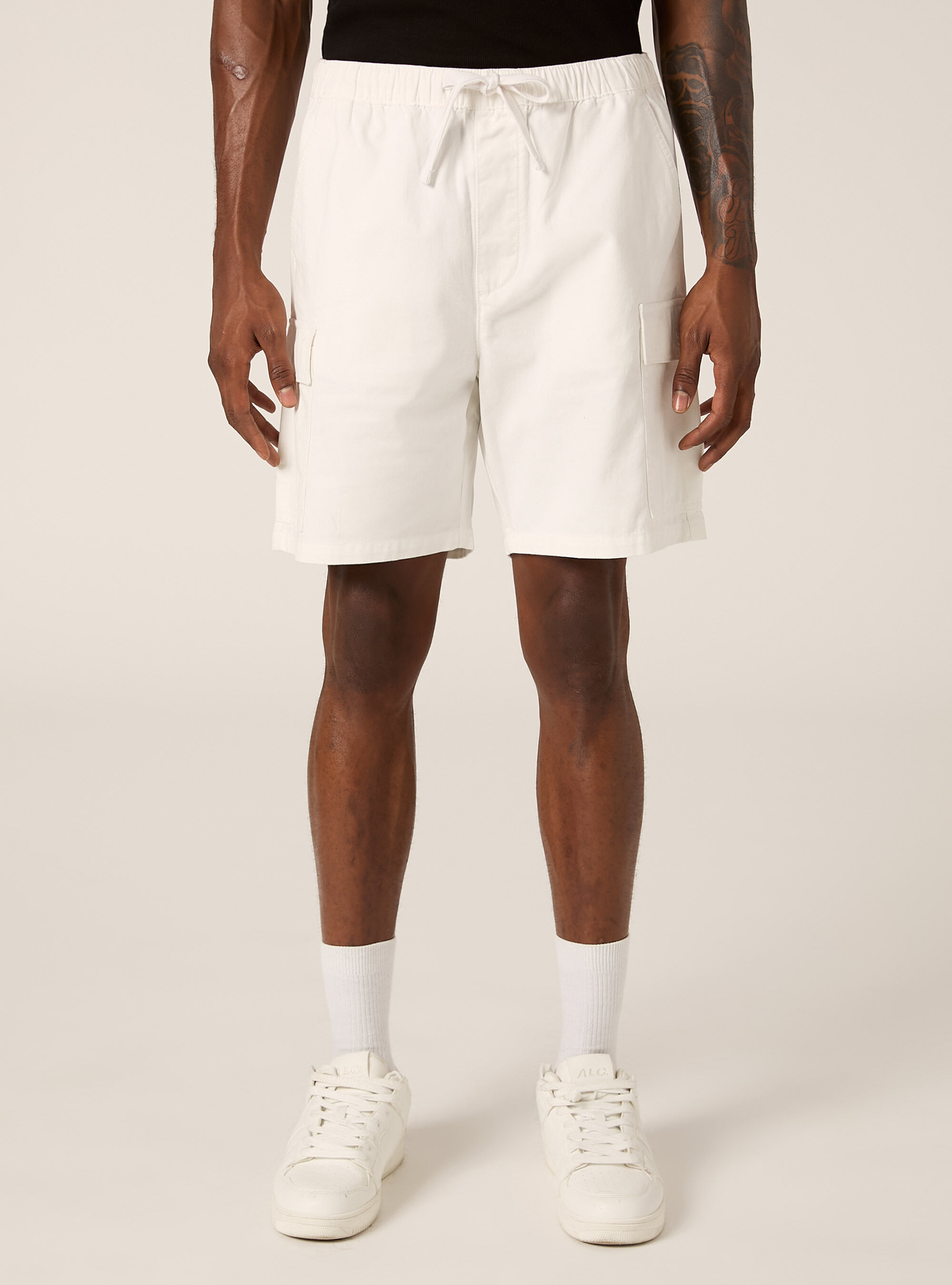 Cargo-Bermudashorts aus Twill mit Kordelzug