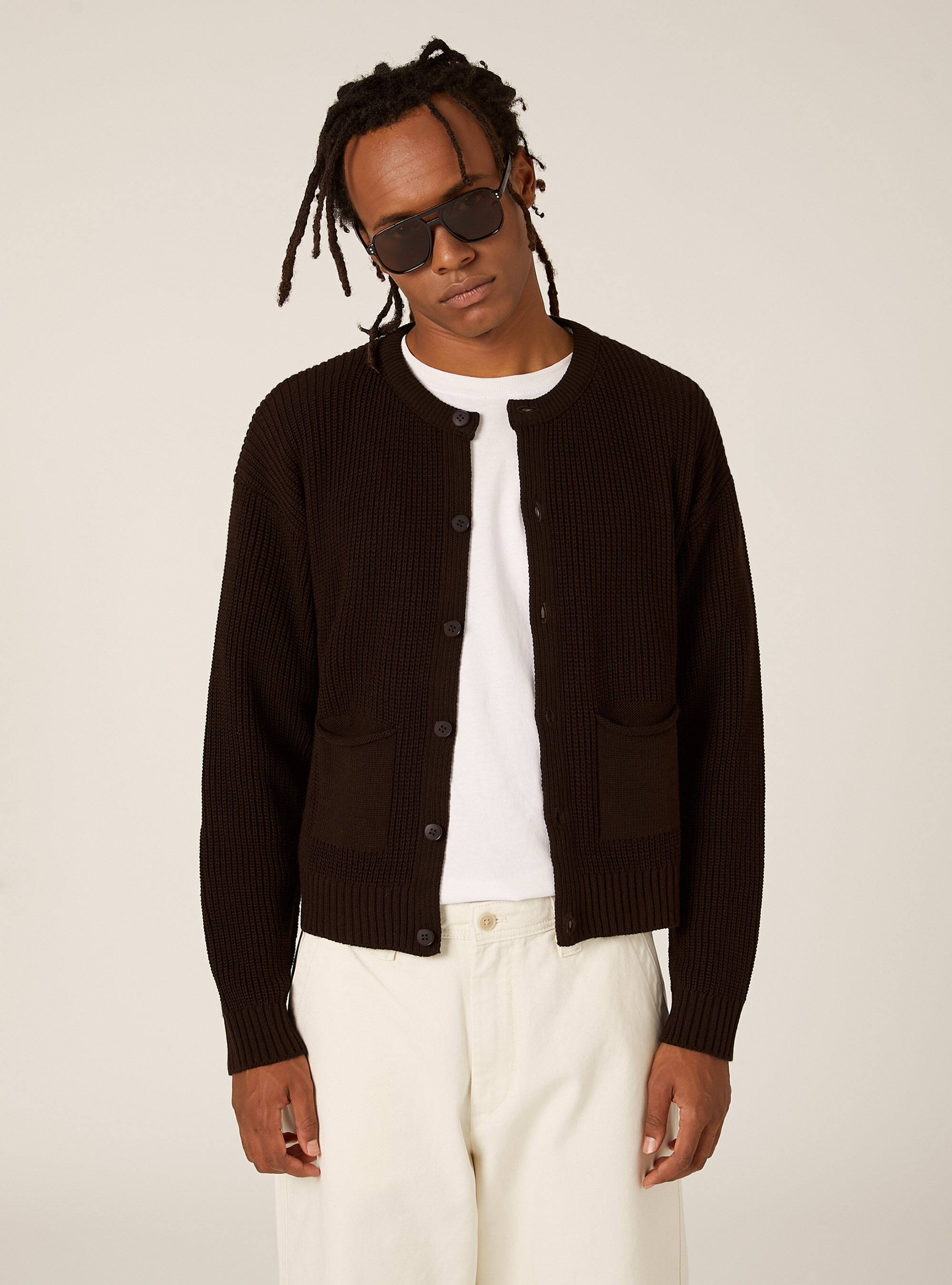 Strickjacke in Boxy-Fit