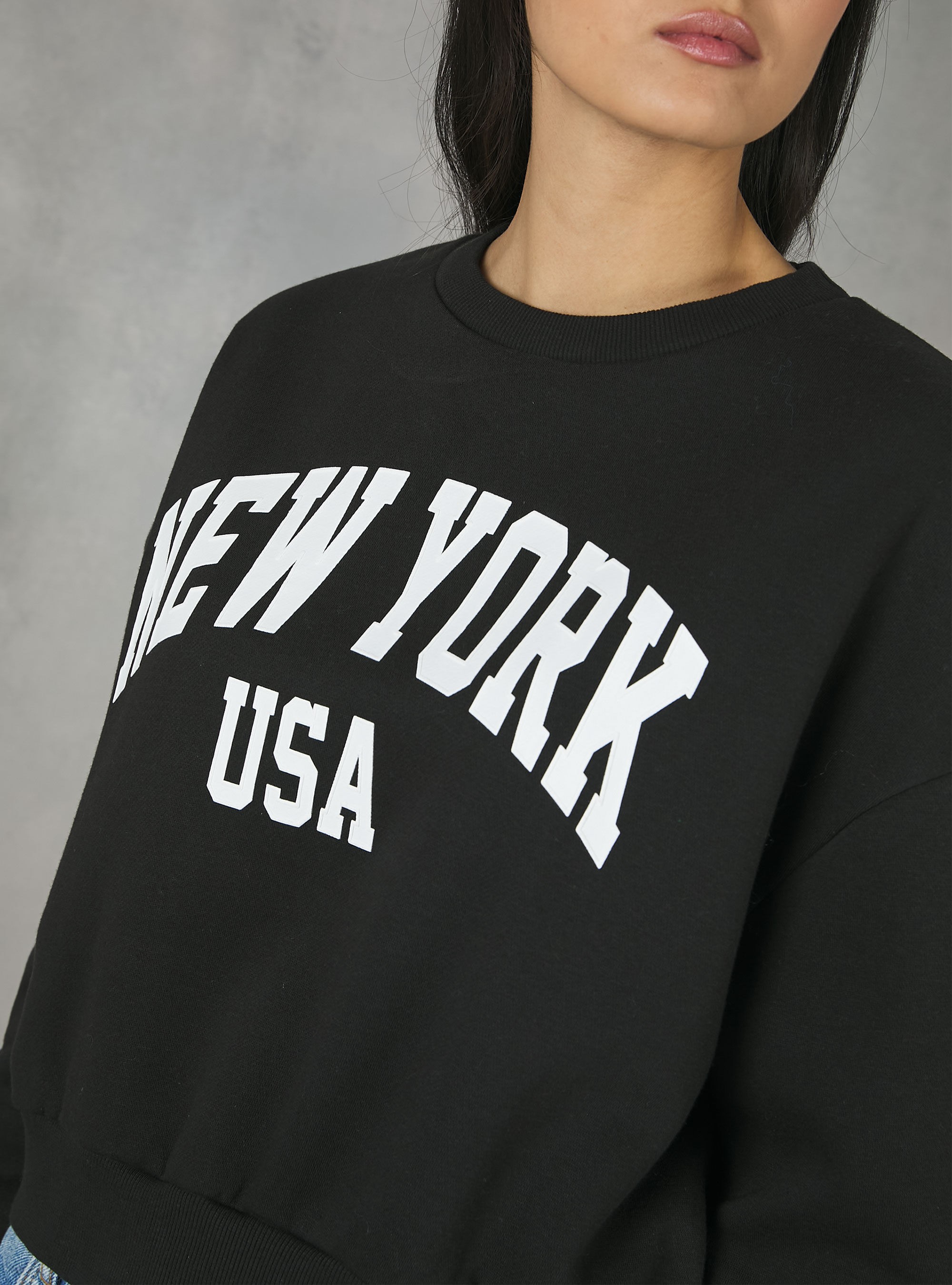Sweatshirt mit College Aufdruck und korpernaher Passform Alcott Sweatshirts Donna