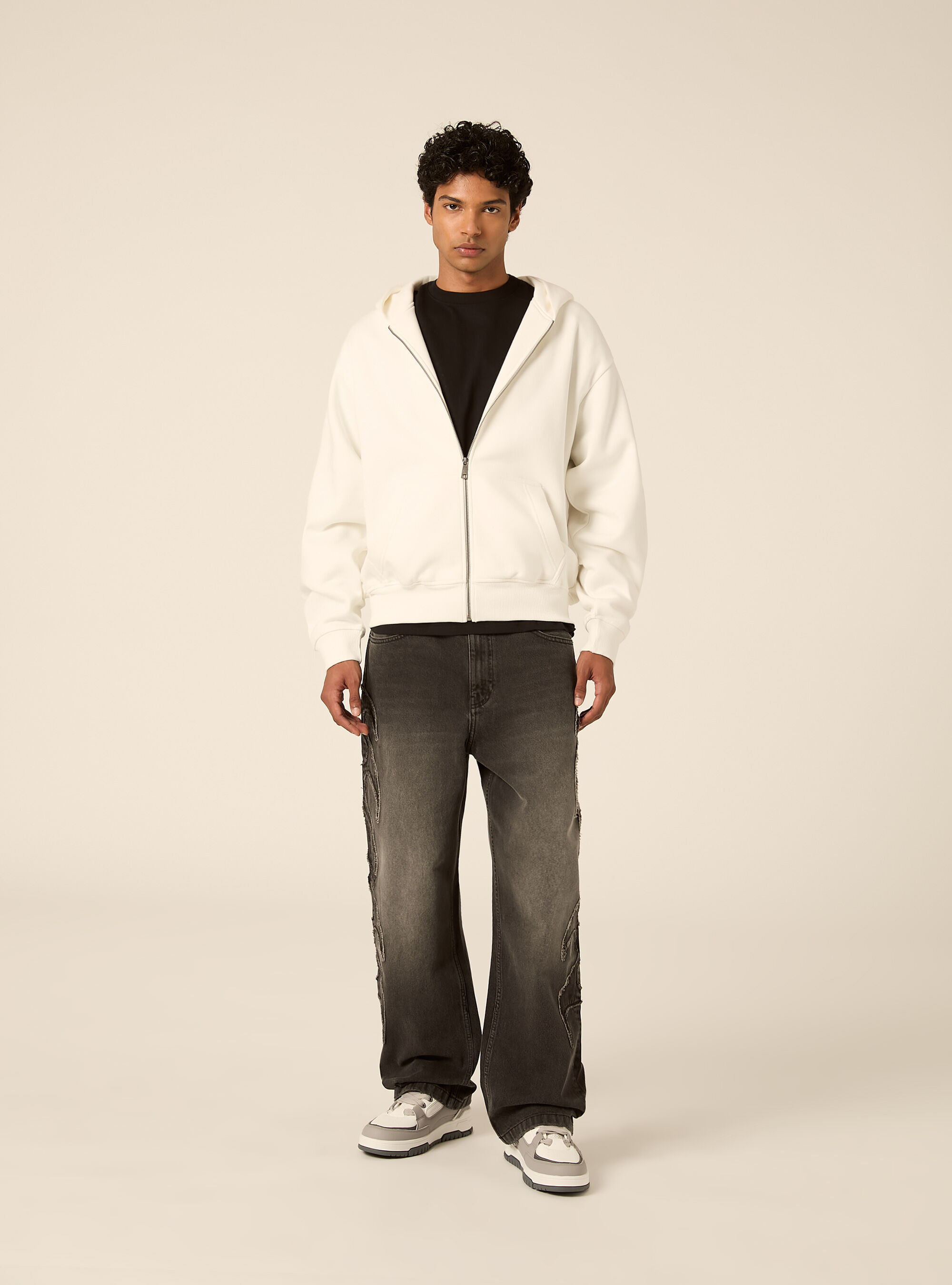 Cardigan basico boxy fit, WH2 WHITE