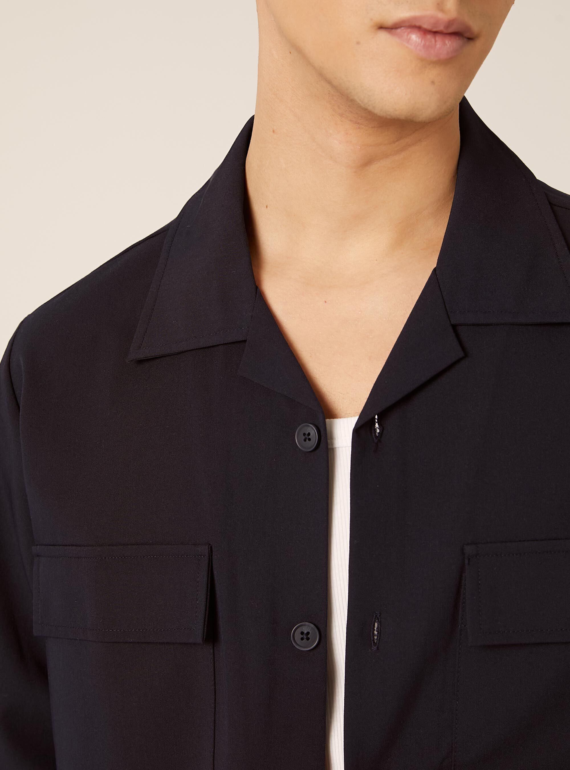 Camisa con bolsillos grandes, NA1 NAVY DARK