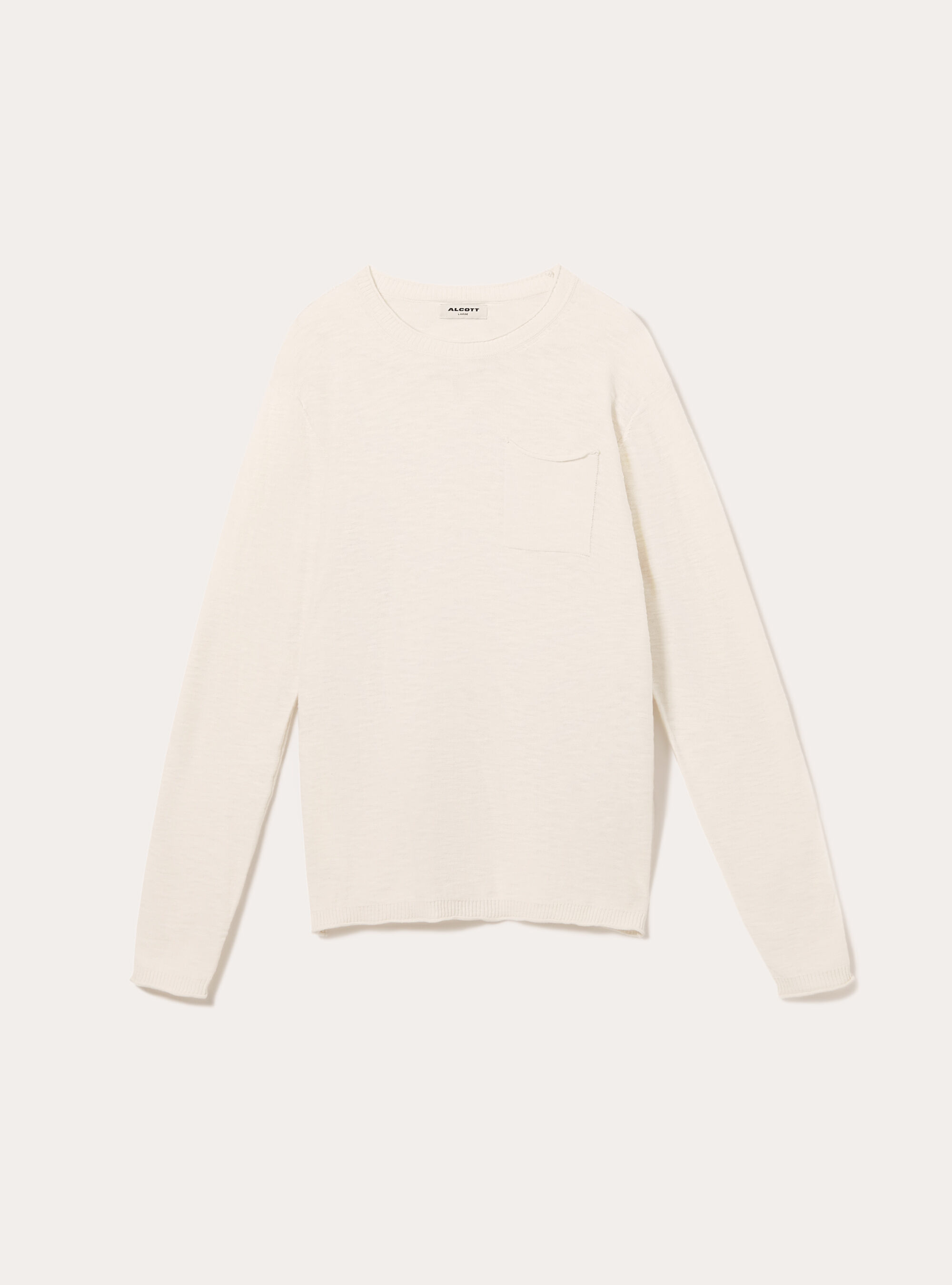 Pull en coton slub l&eacute;ger, WH2 WHITE