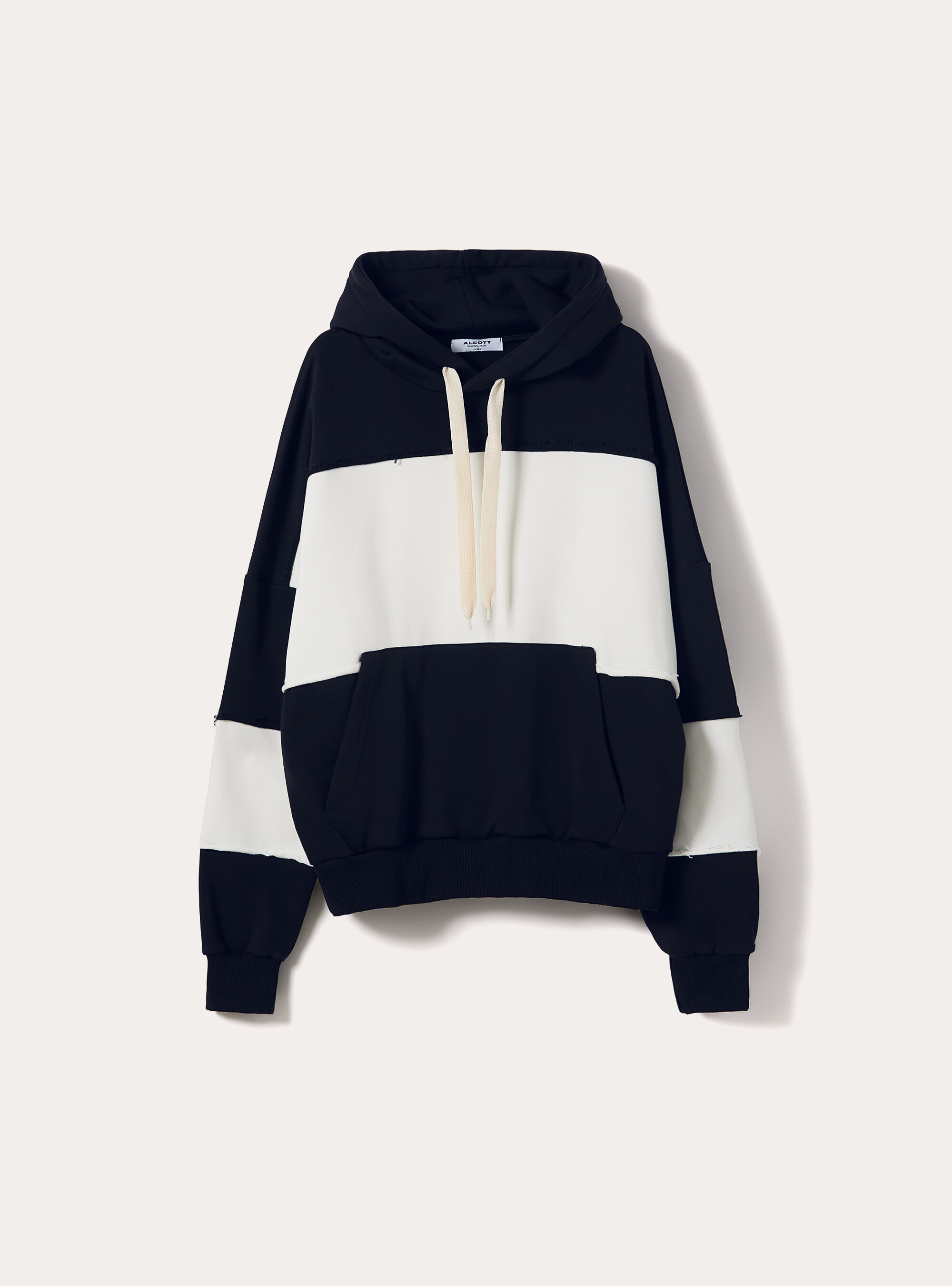 Felpa boxy rigata, NA1 NAVY DARK