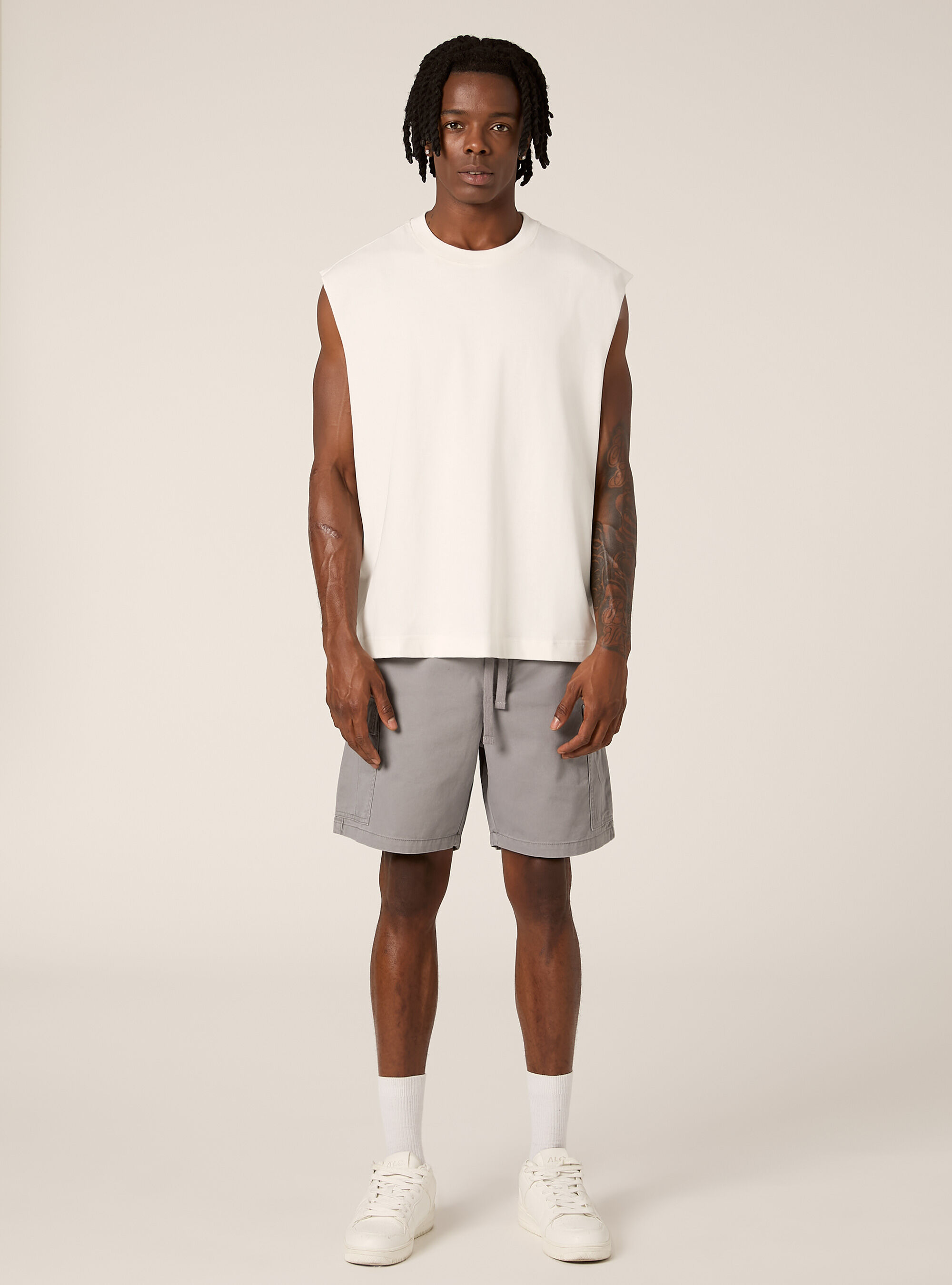 Canotta boxy fit tinta unita