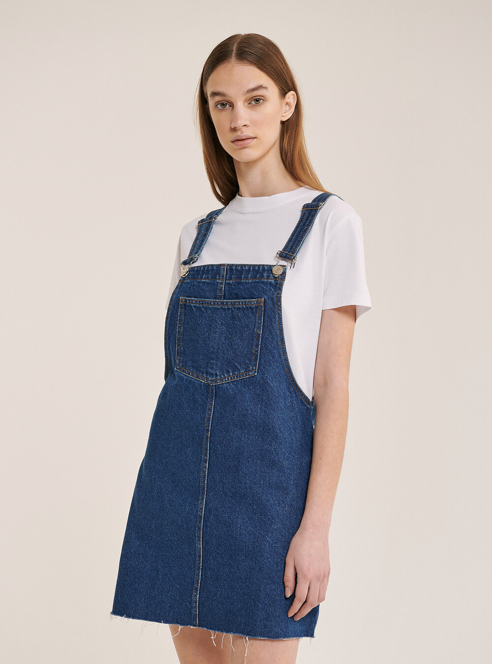 Denim overalls with front pocket Denim overalls with front pocket