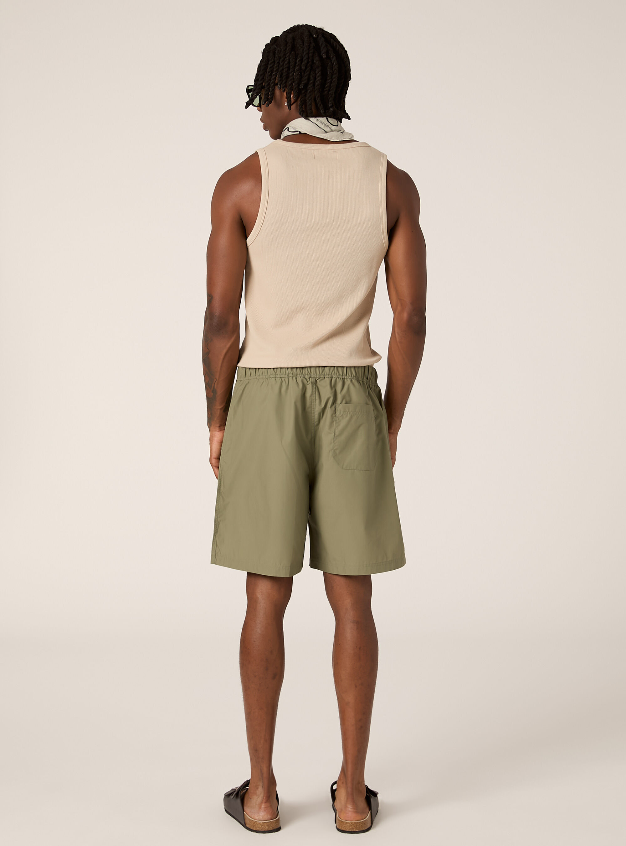 Boxy Fit Poplin Bermuda Shorts, KY2 KAKY MEDIUM