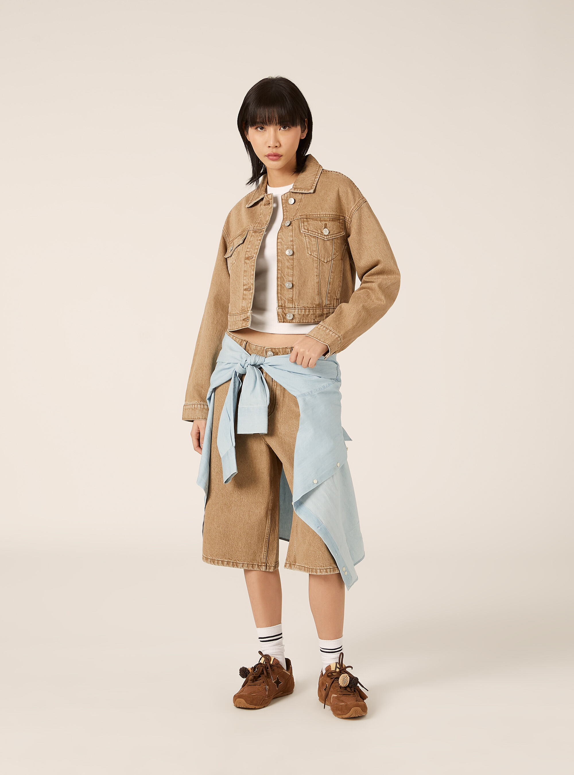 Bermuda jort fit in denim colorato