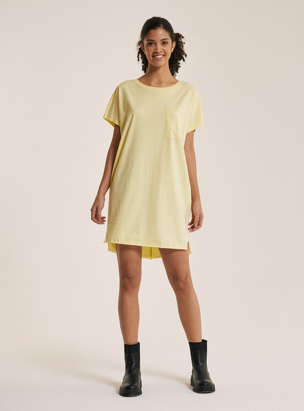 Maxi t-shirt vestito con taschino in cotone morbido