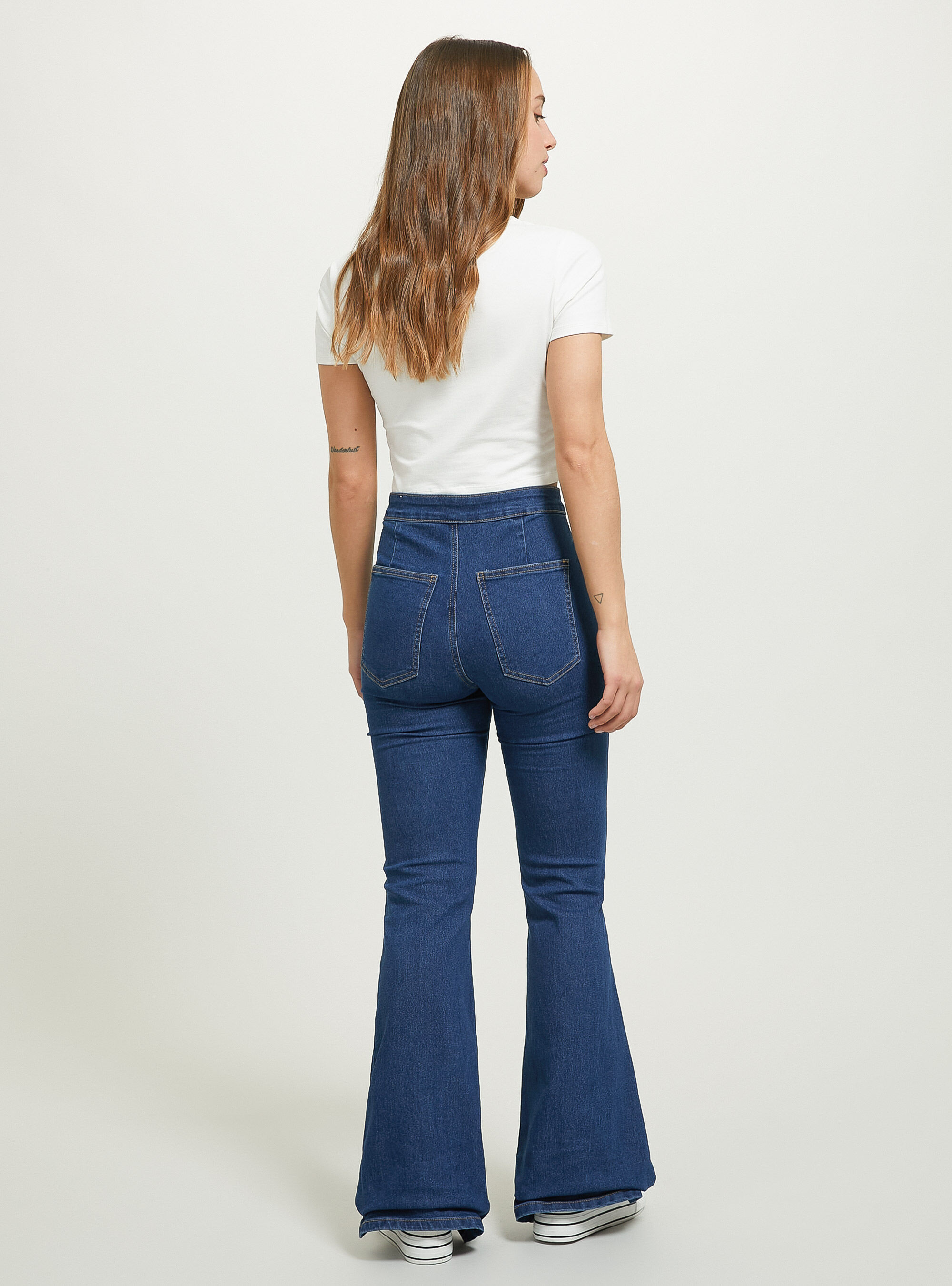 Cropped T-shirt with knot, WH2 WHITE