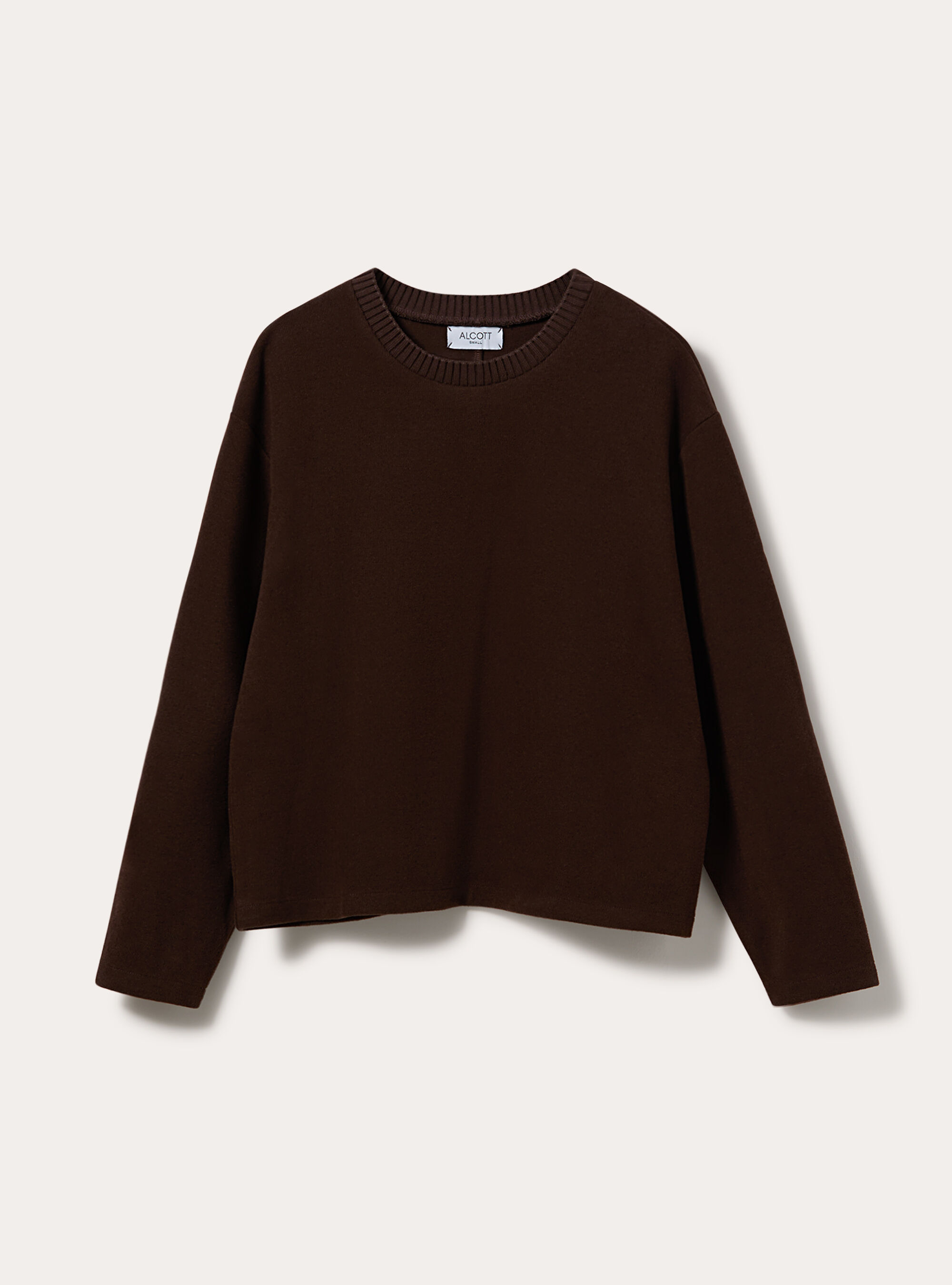 Maglia collo rotondo, BR1 BROWN DARK