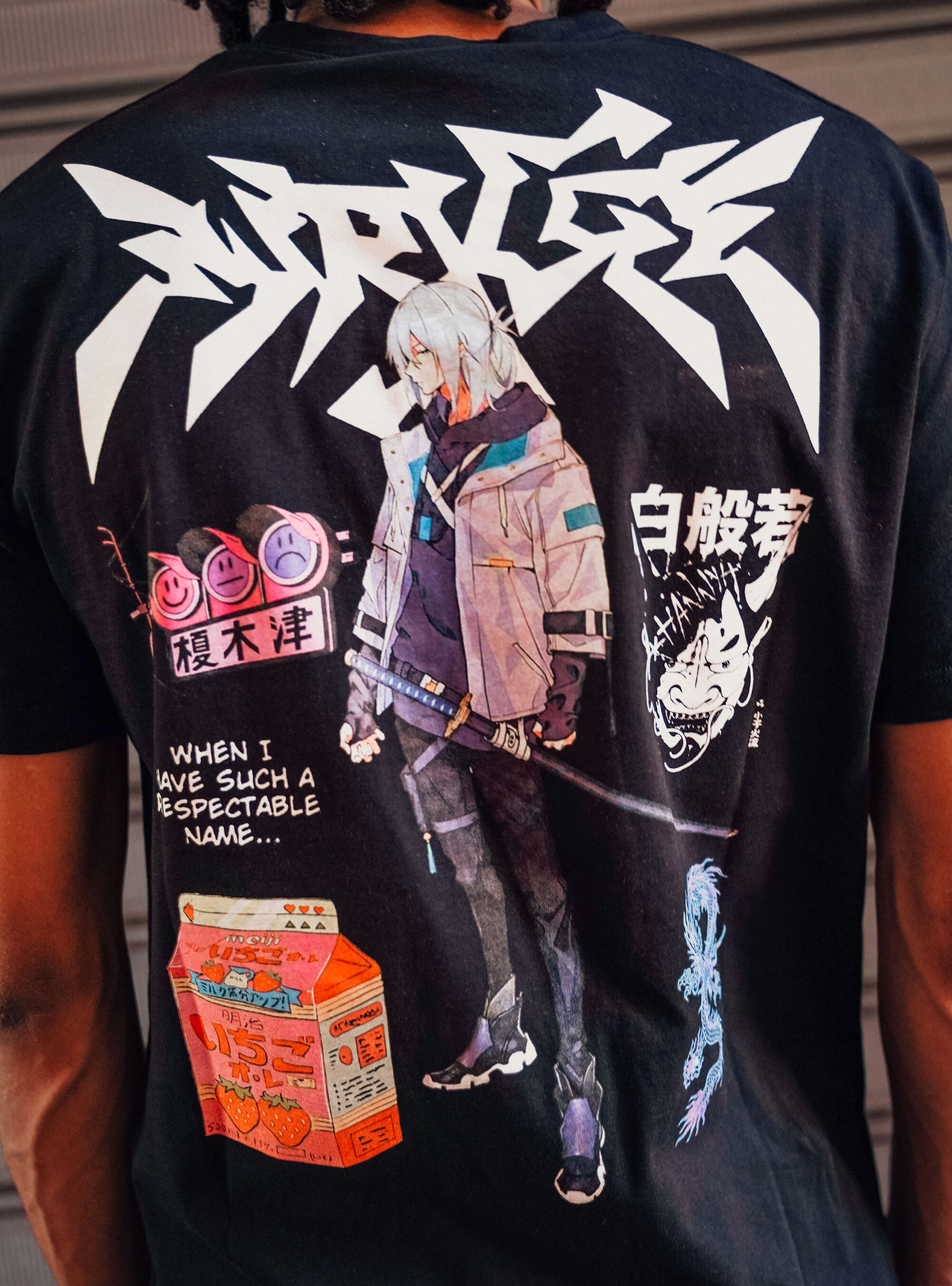 T-shirt avec impression ''Manga Collection'', BK1 BLACK