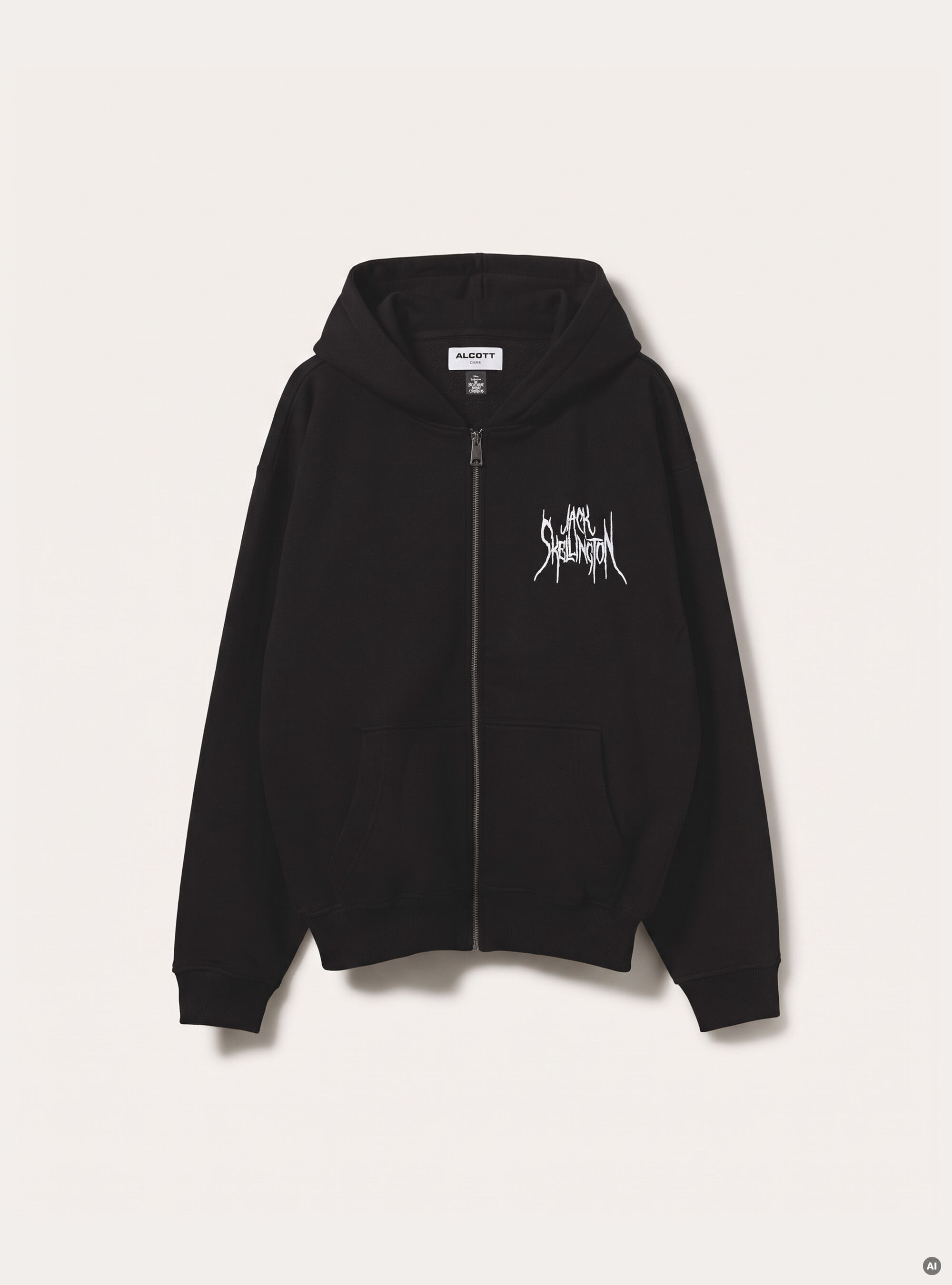 Sudadera con capucha y cremallera con estampado Nightmare Before Christmas / Alcott