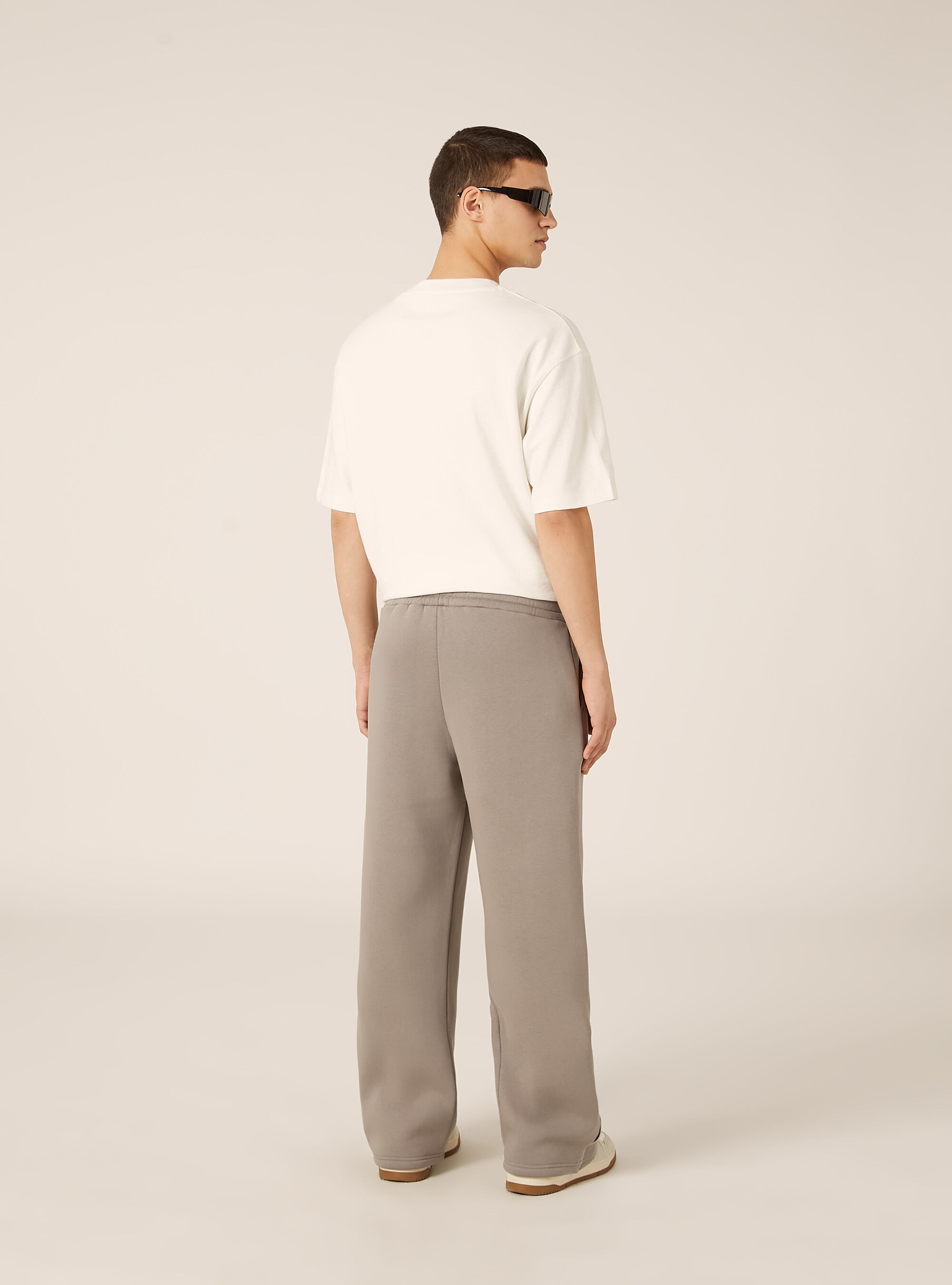 Pantalon jogger &agrave; jambes larges, GY2 GREY MEDIUM