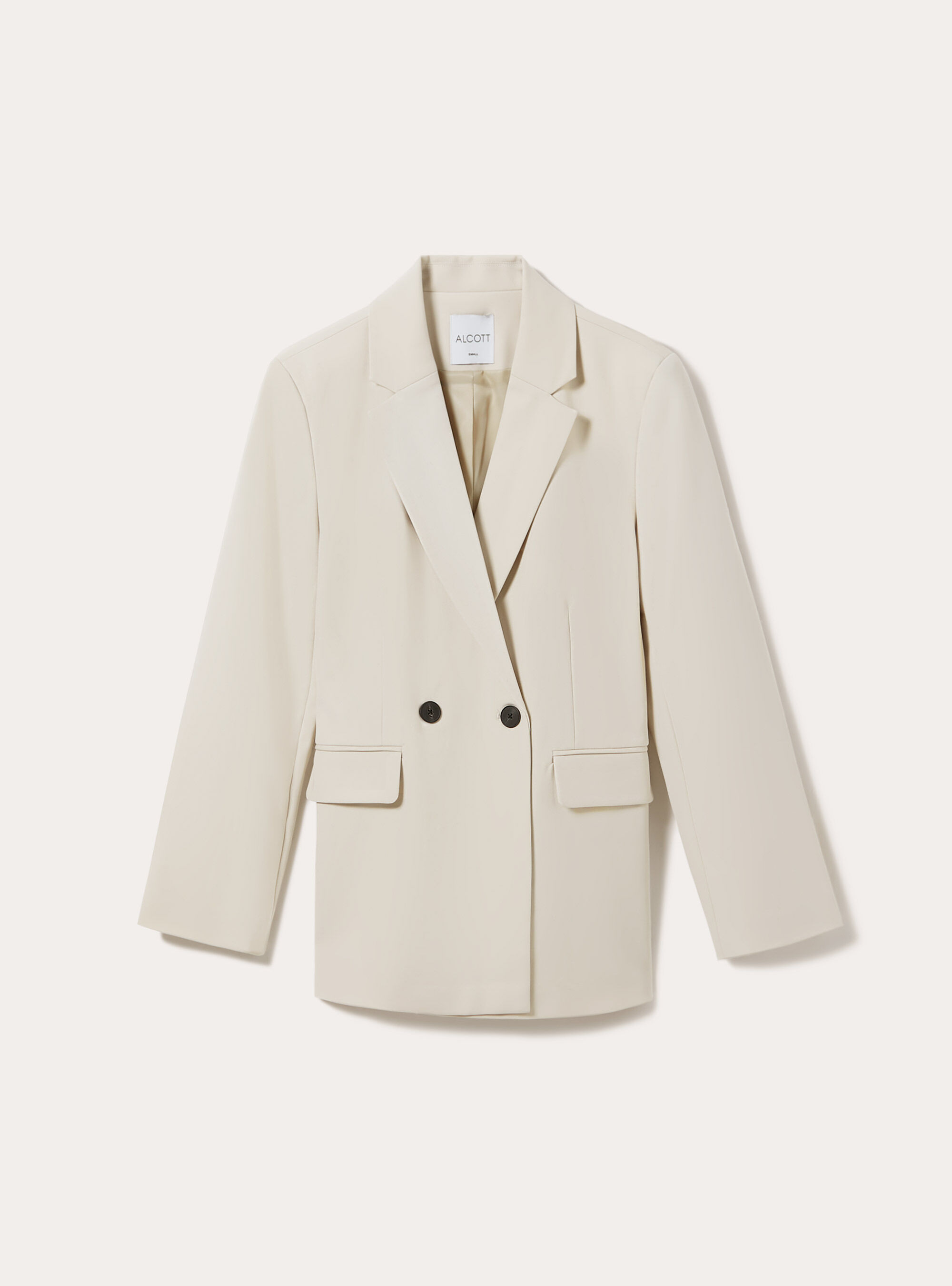Blazer entallado de doble botonadura, BG2 BEIGE MEDIUM