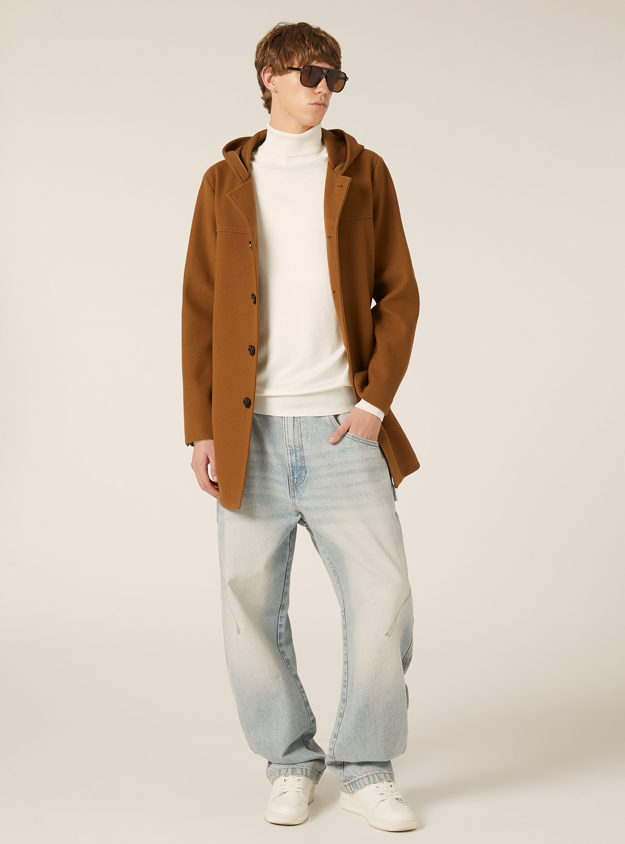 Cappotto con cappuccio sfoderato