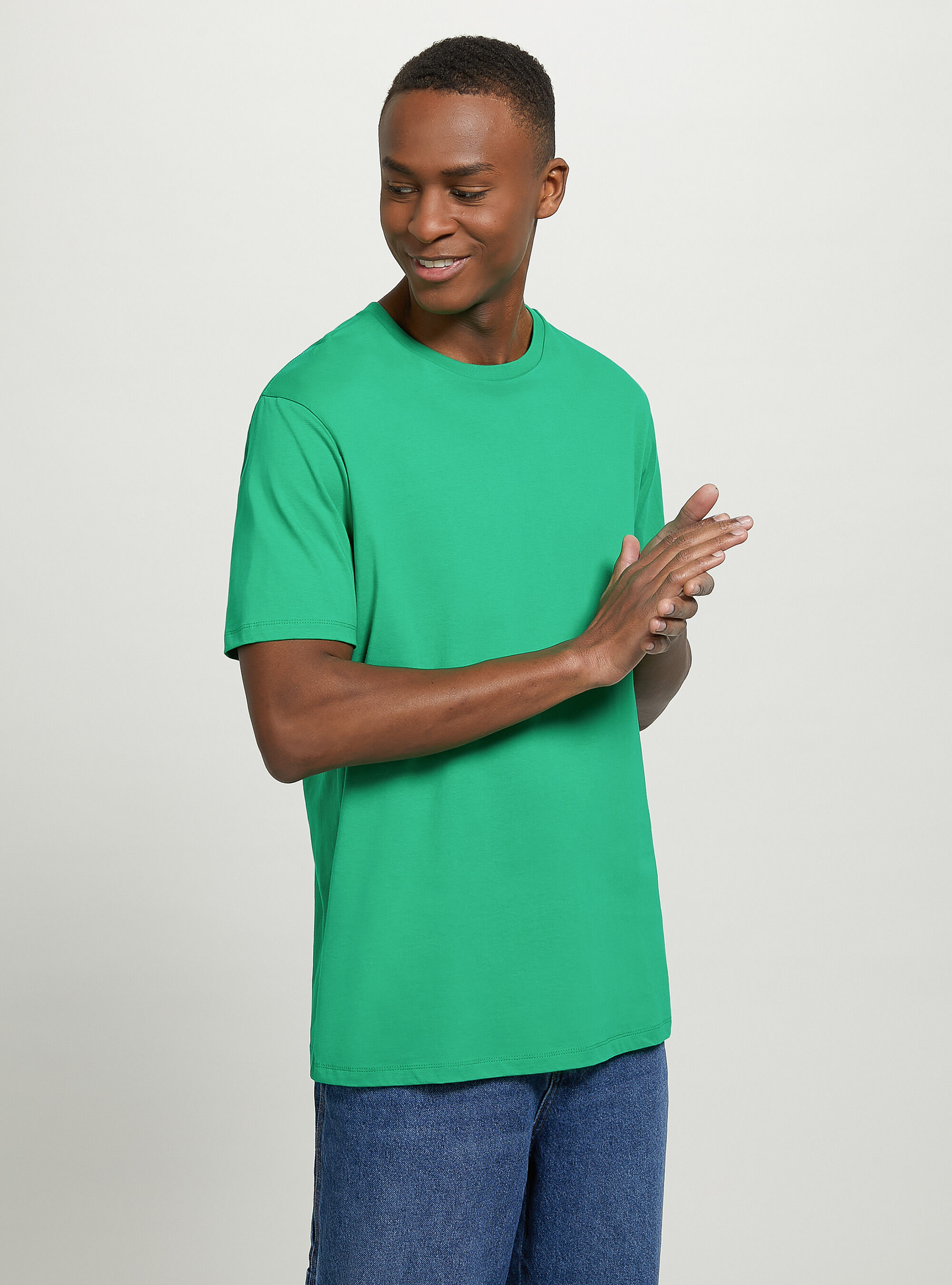 Cotton crew neck t shirt new arrivals