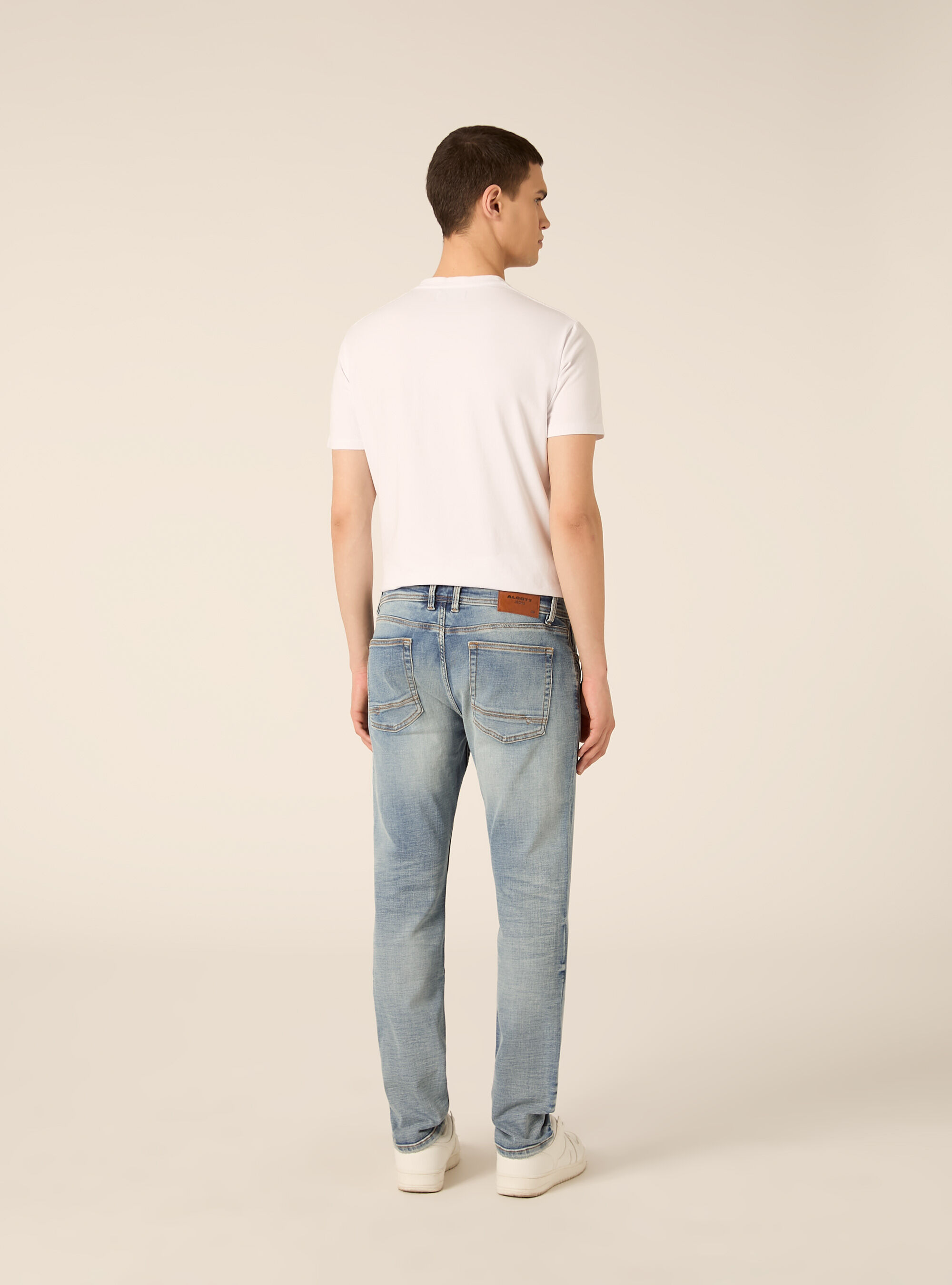 Jeans skinny fit, D201 AZZURRE MED OVERDYE