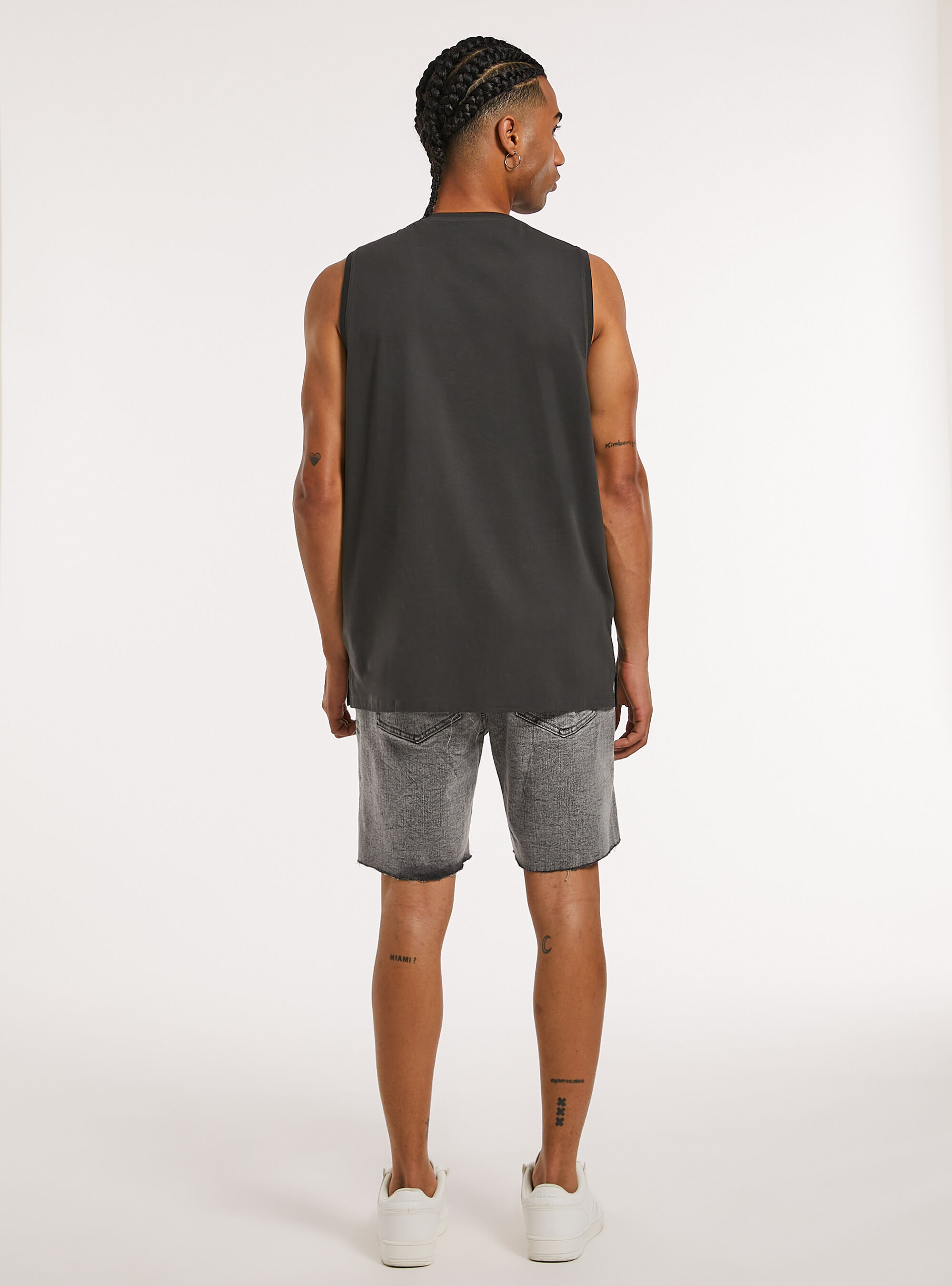 Canotta con grafiche summer, BK3 BLACK CHARCOAL