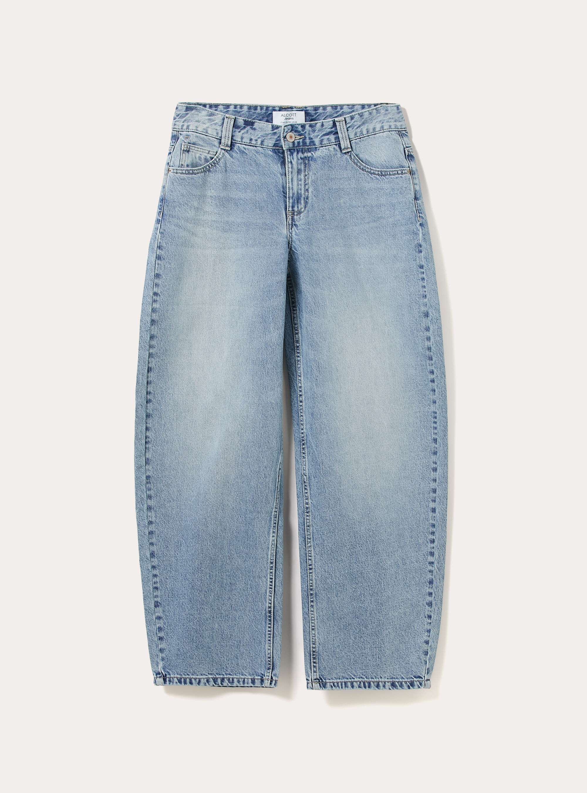 Jeans baggy barrel, D006 AZURE