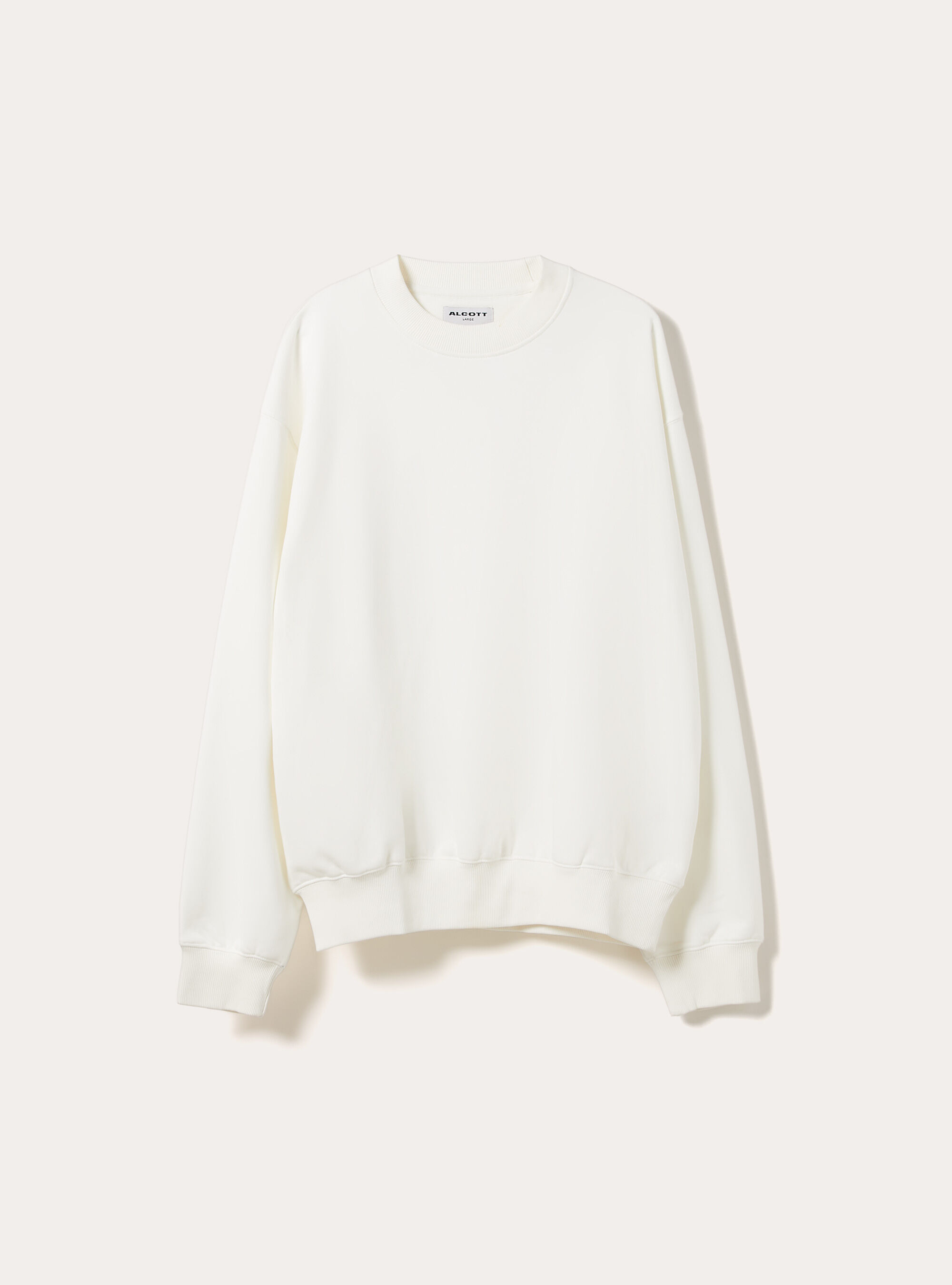 Boxy fit crew neck sweatshirt, WH2 WHITE