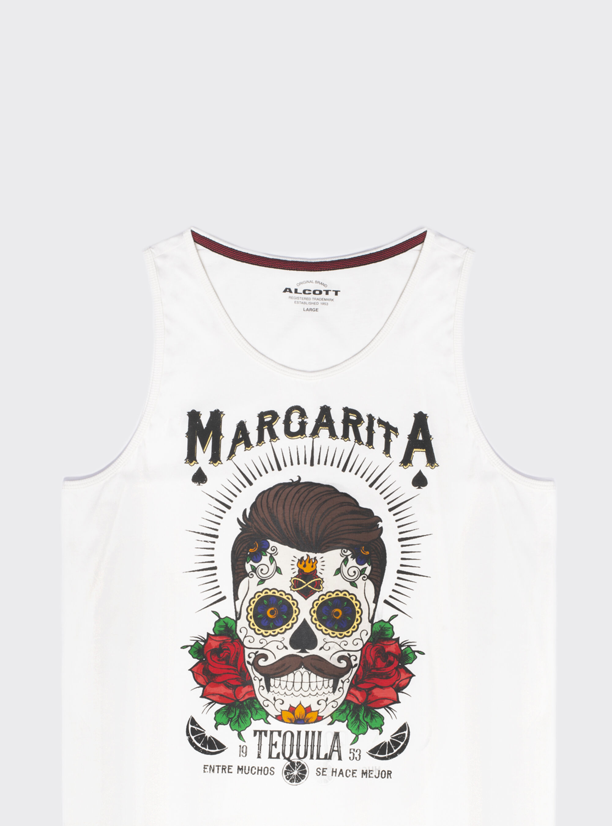 Graphic tank top, WHITE