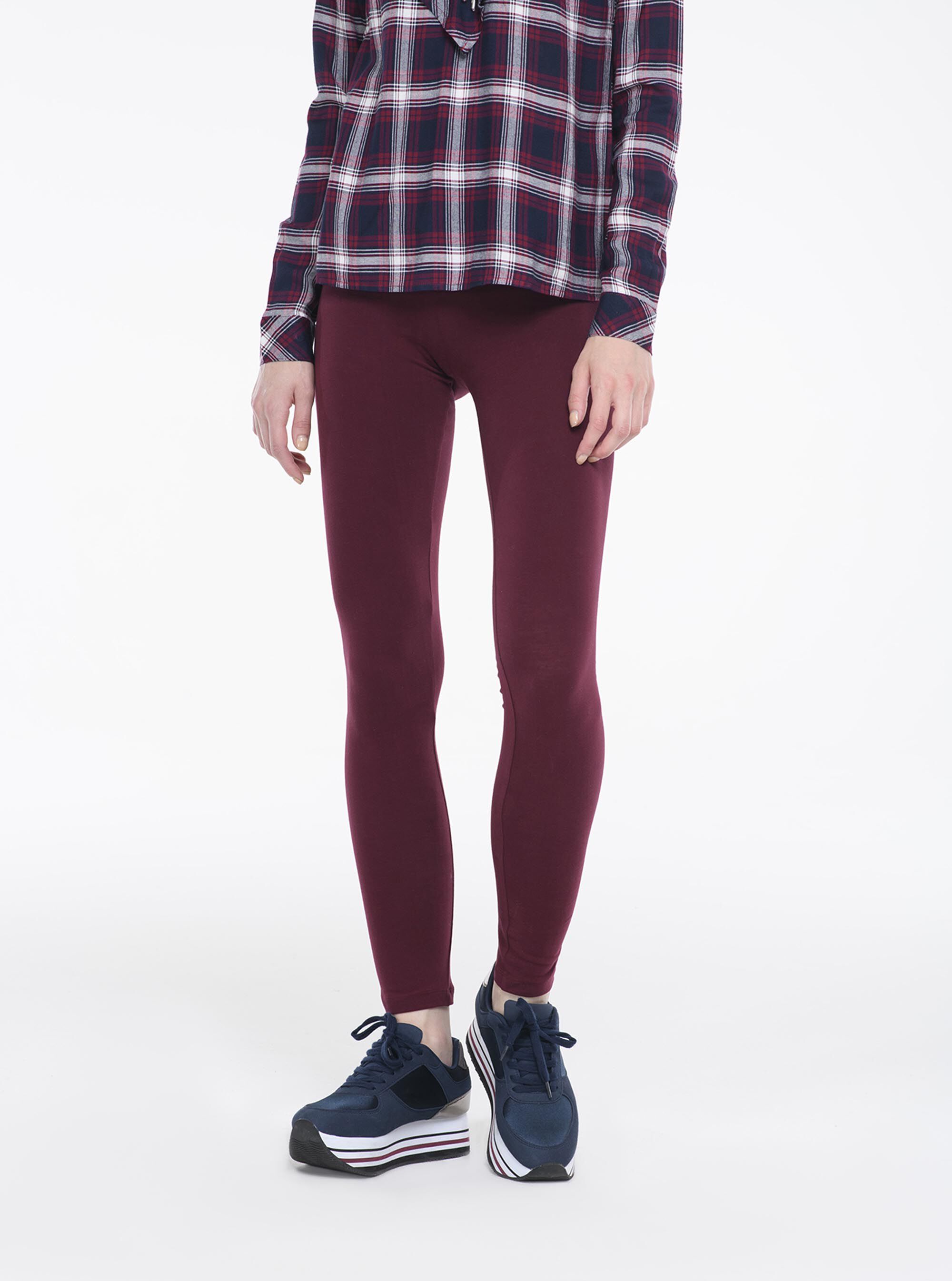 Leggings elasticizzati, BORDEAUX