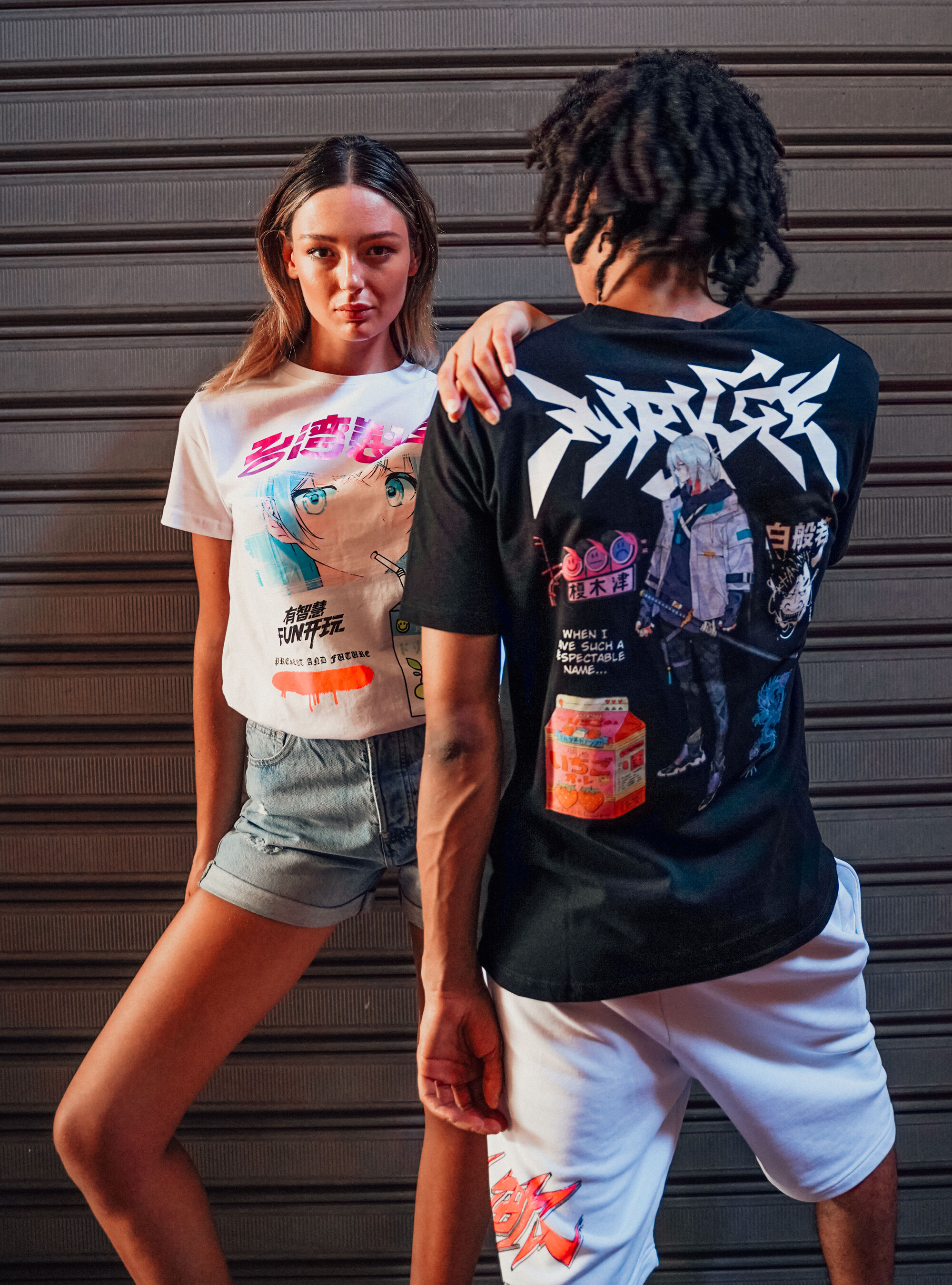 T-shirt avec impression ''Manga Collection'', BK1 BLACK