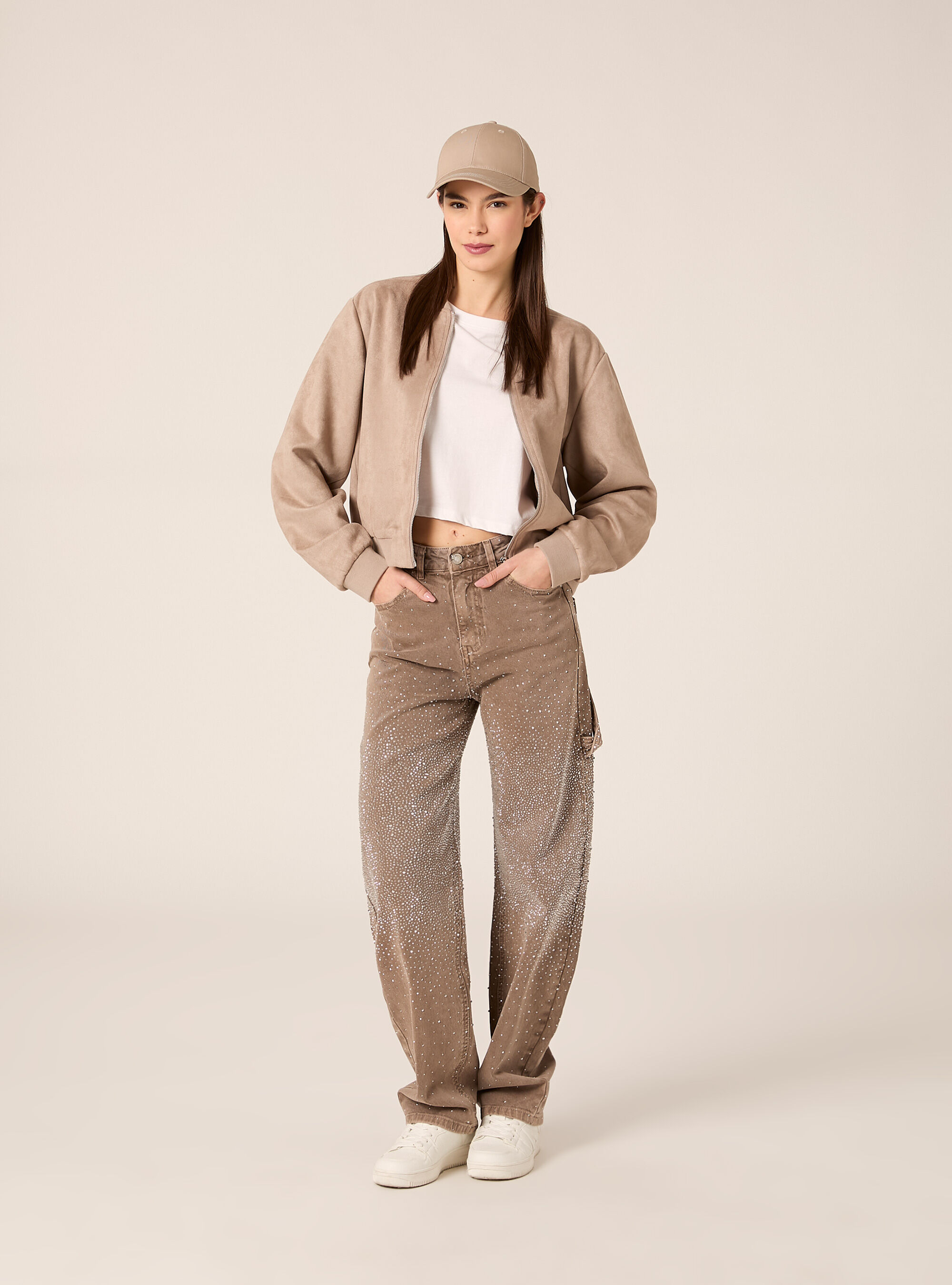 Bomber effetto camoscio