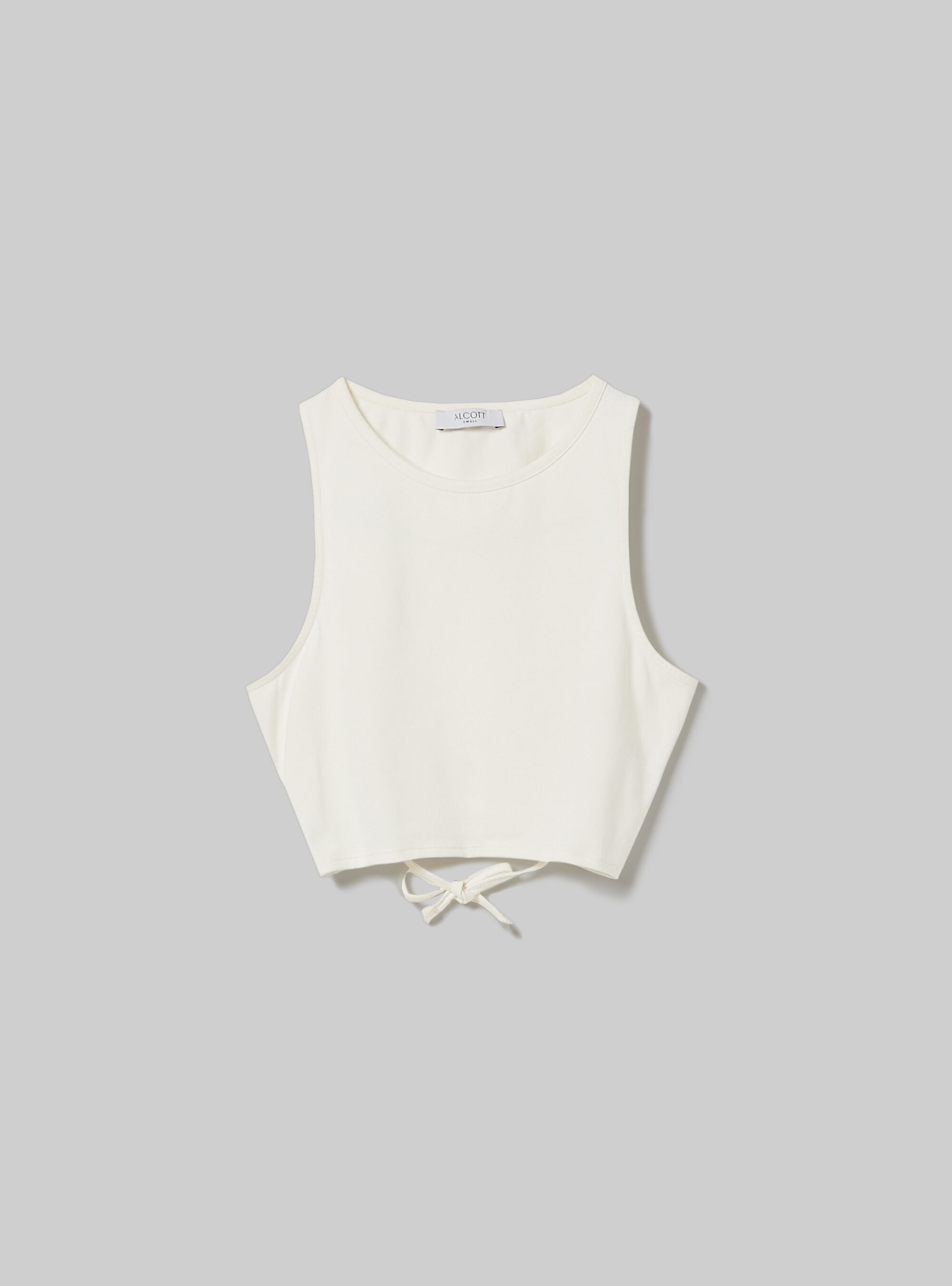 Lace up crop top, WH2 WHITE