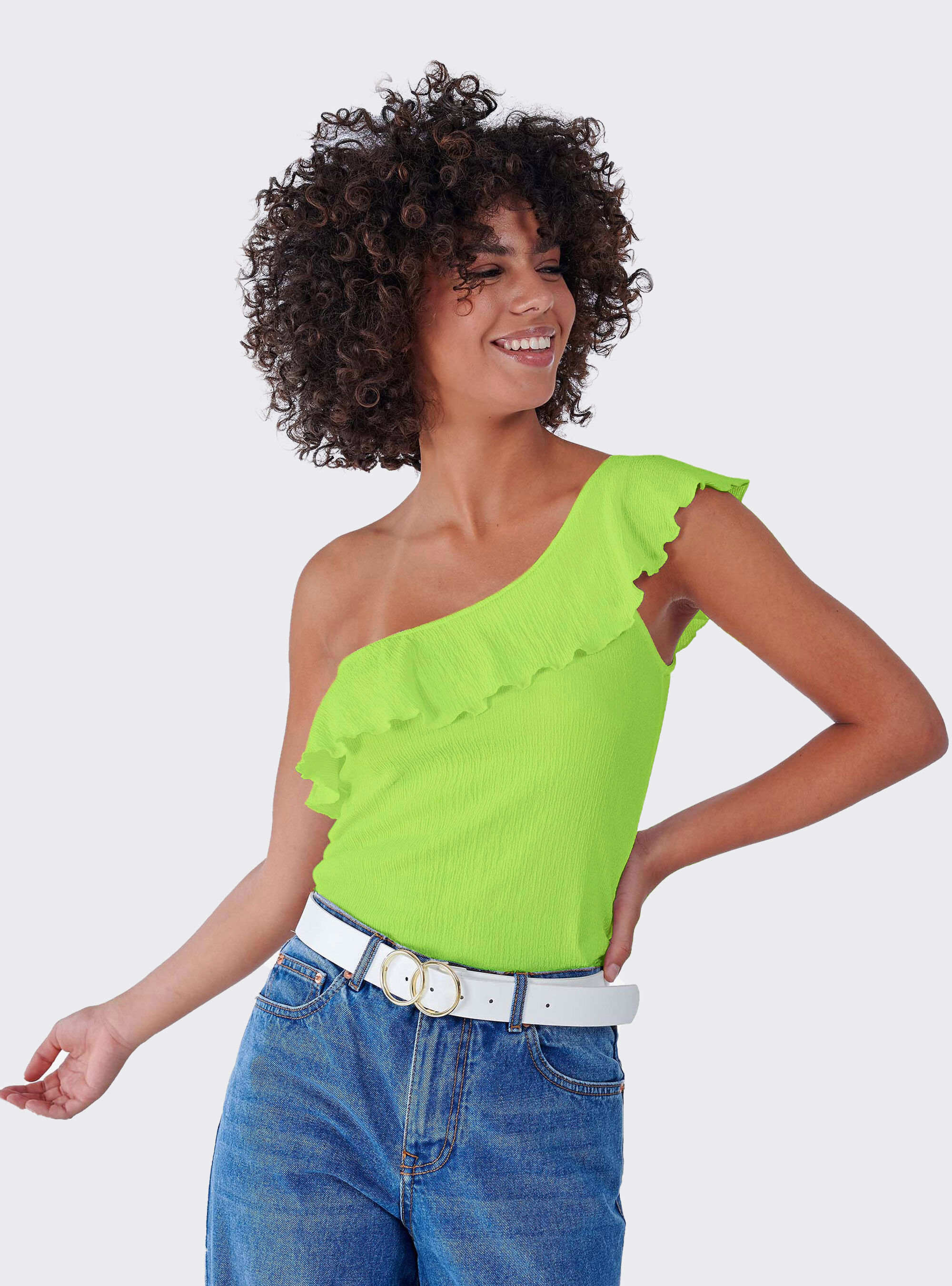 One shoulder sales off shirt