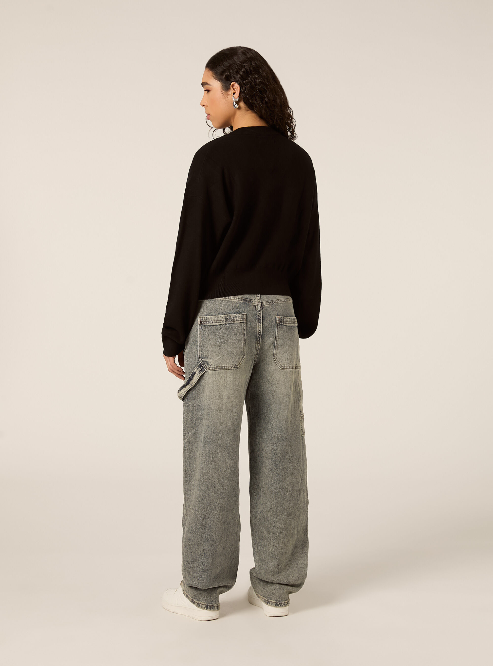 Maglia scollo a v, BK1 BLACK