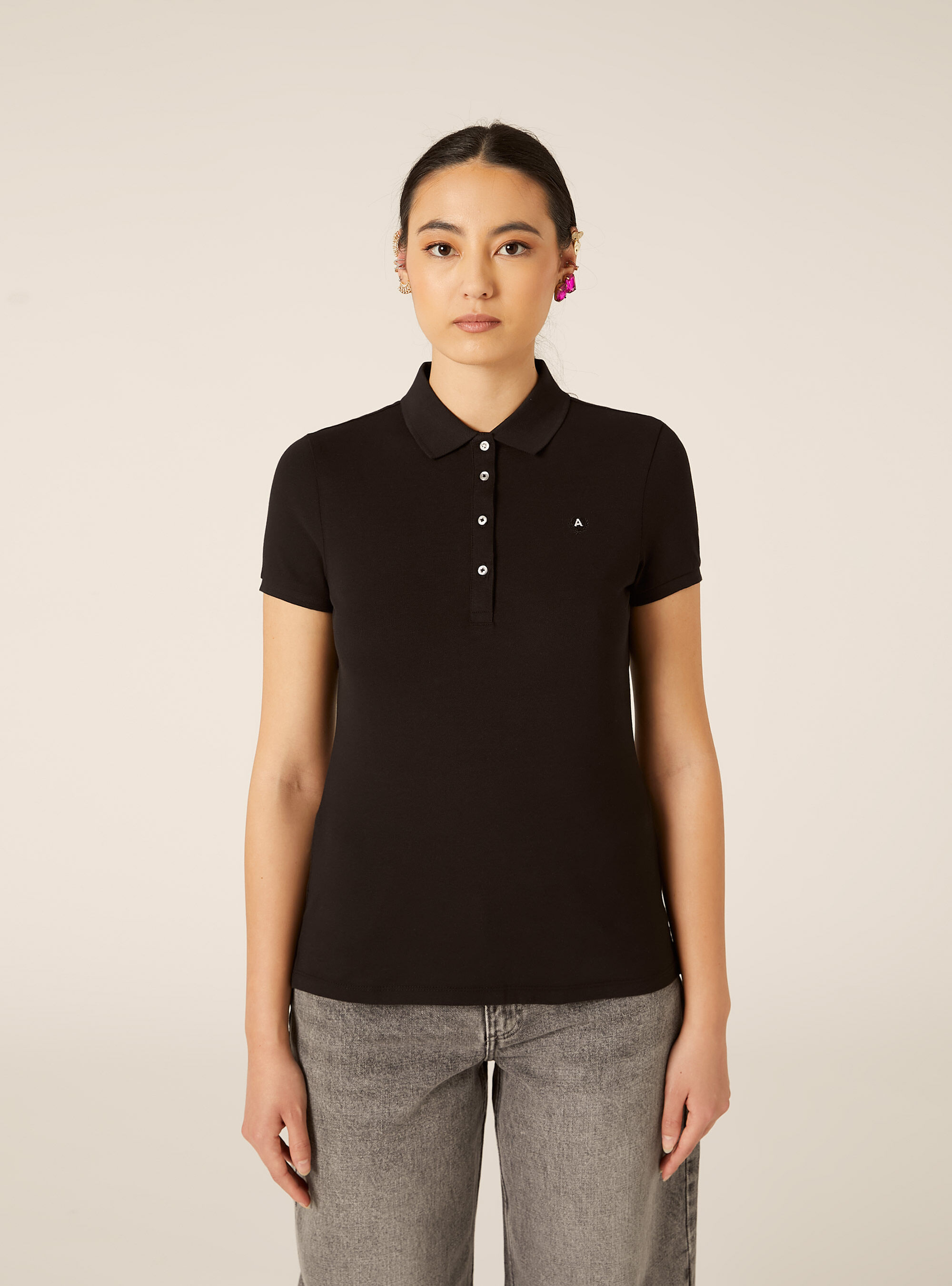Polo Slim Fit avec Logo Brod&eacute;