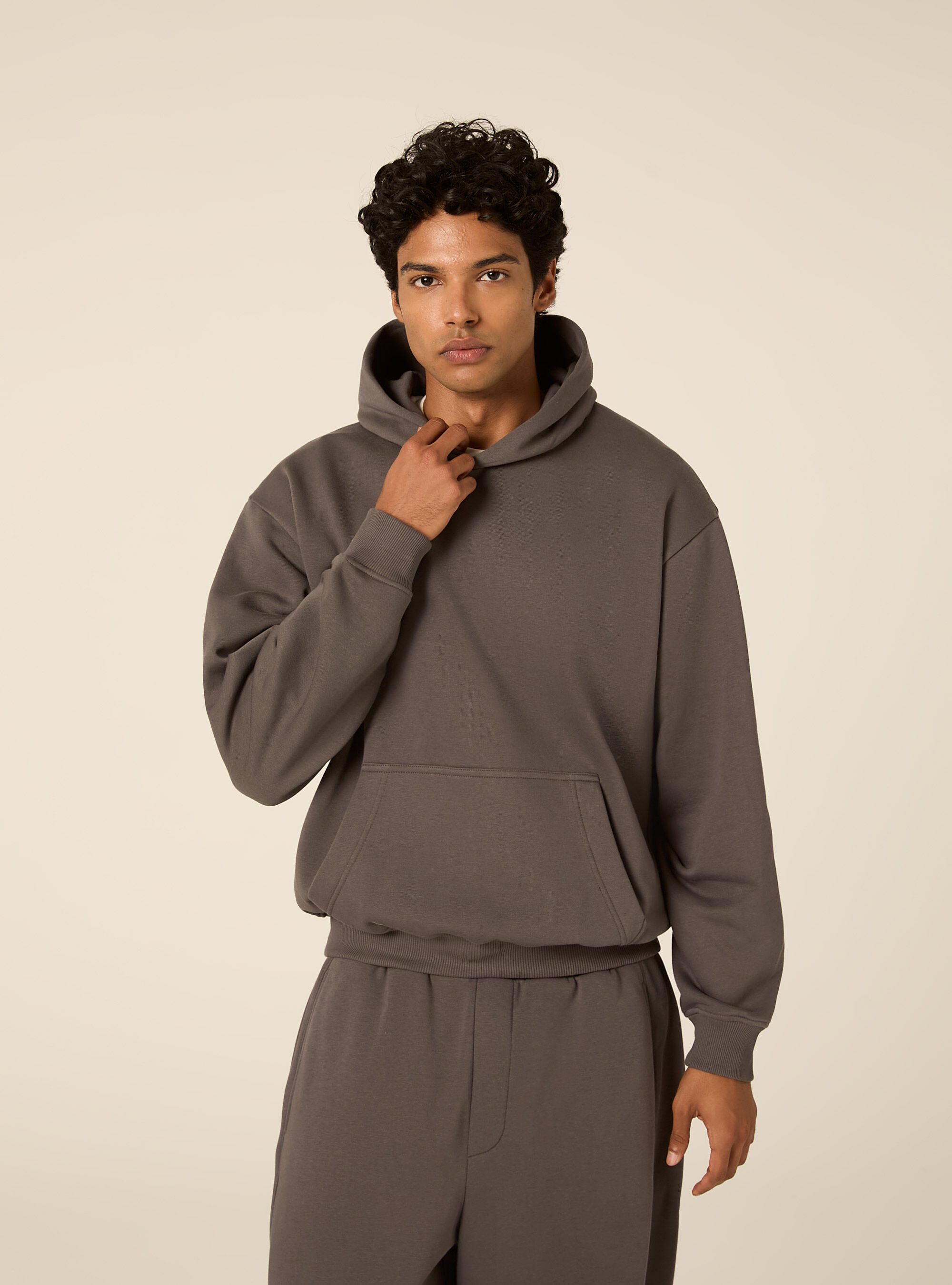 Felpa con cappuccio boxy fit