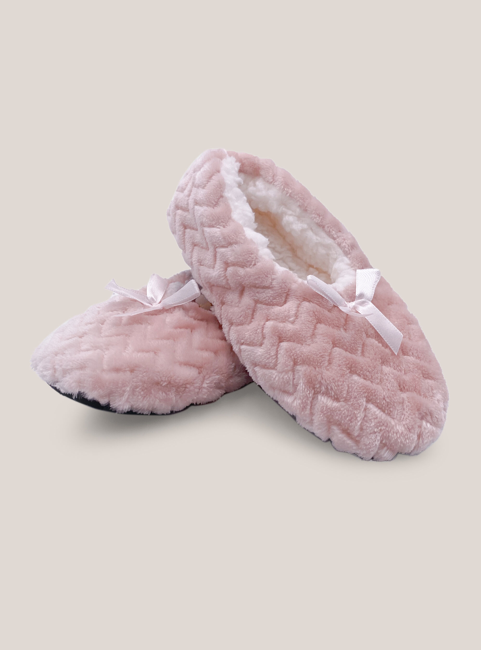 Pantofole con fiocco, ROSA