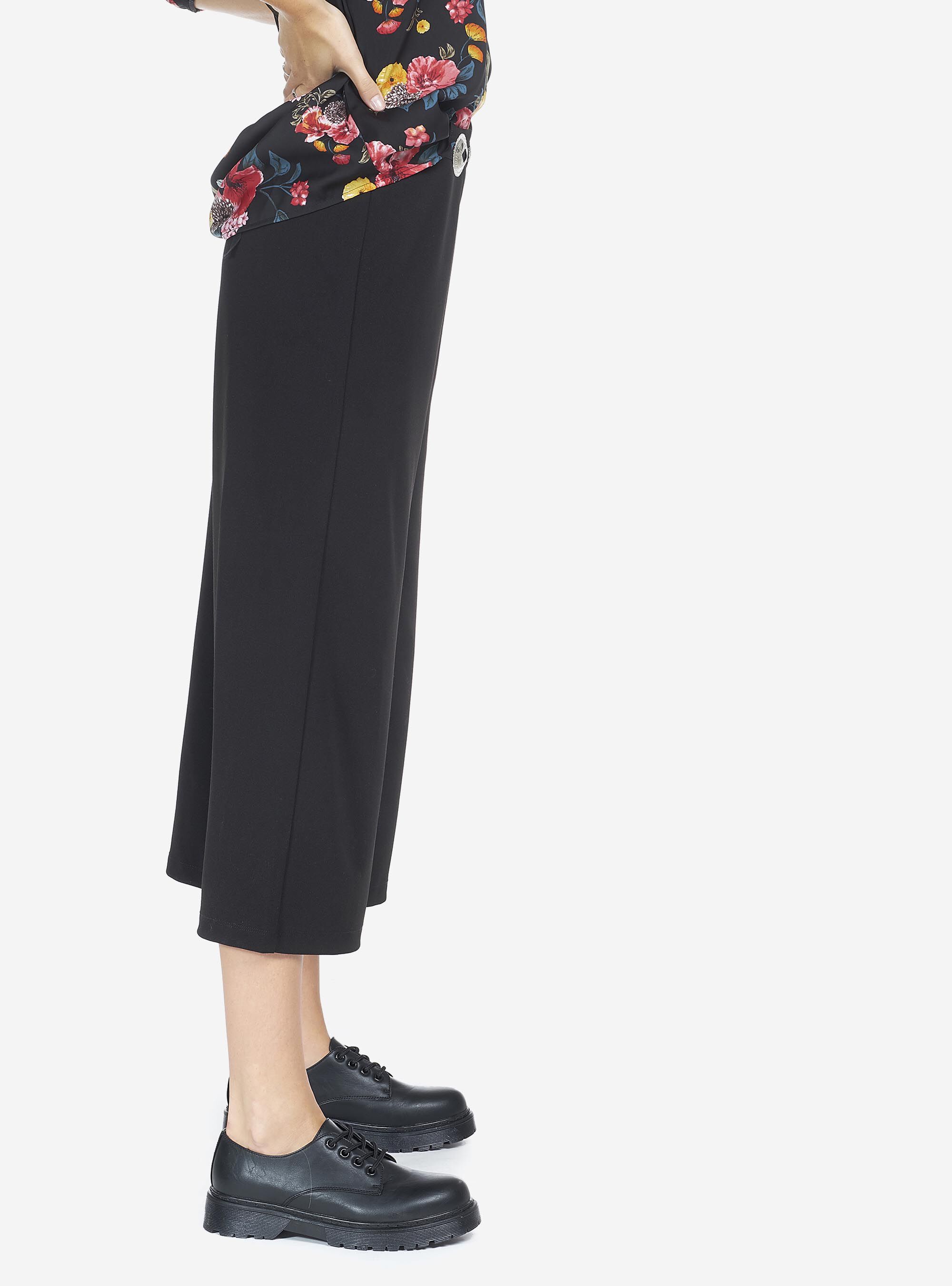 Pantalon large, C101 BLACK