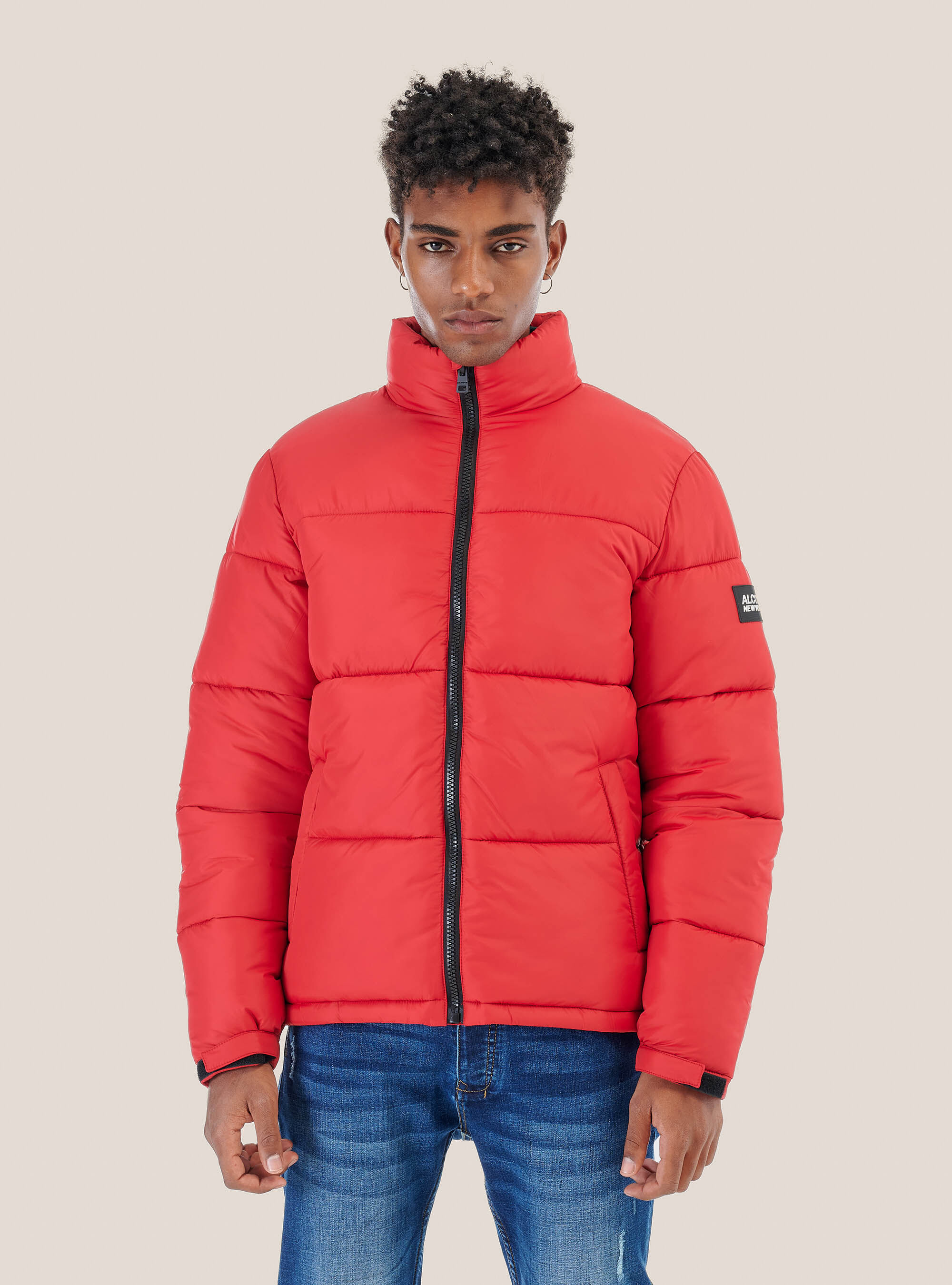 Plain puffy jacket