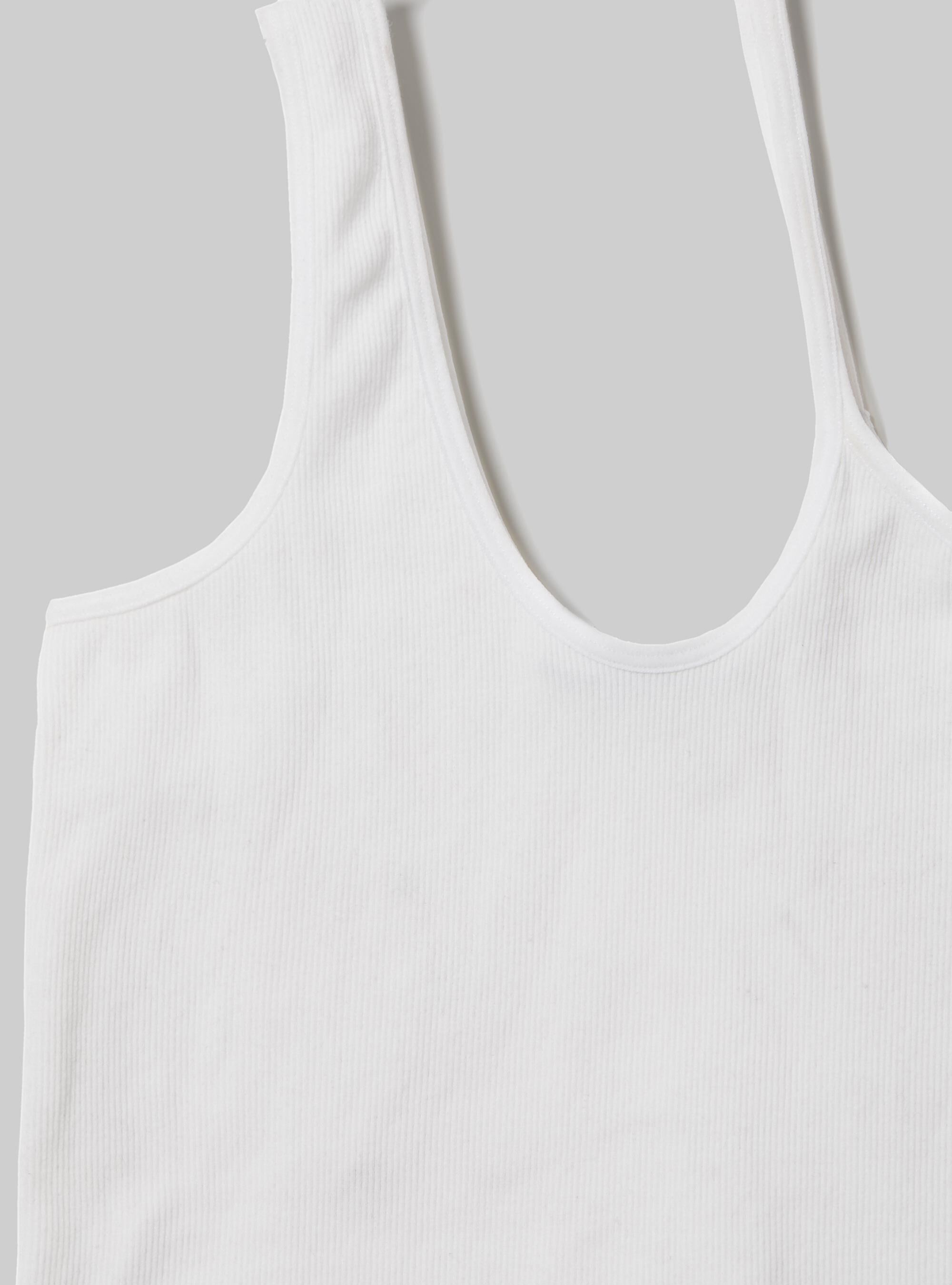 Asymmetrical cropped top, WH1 OFF WHITE