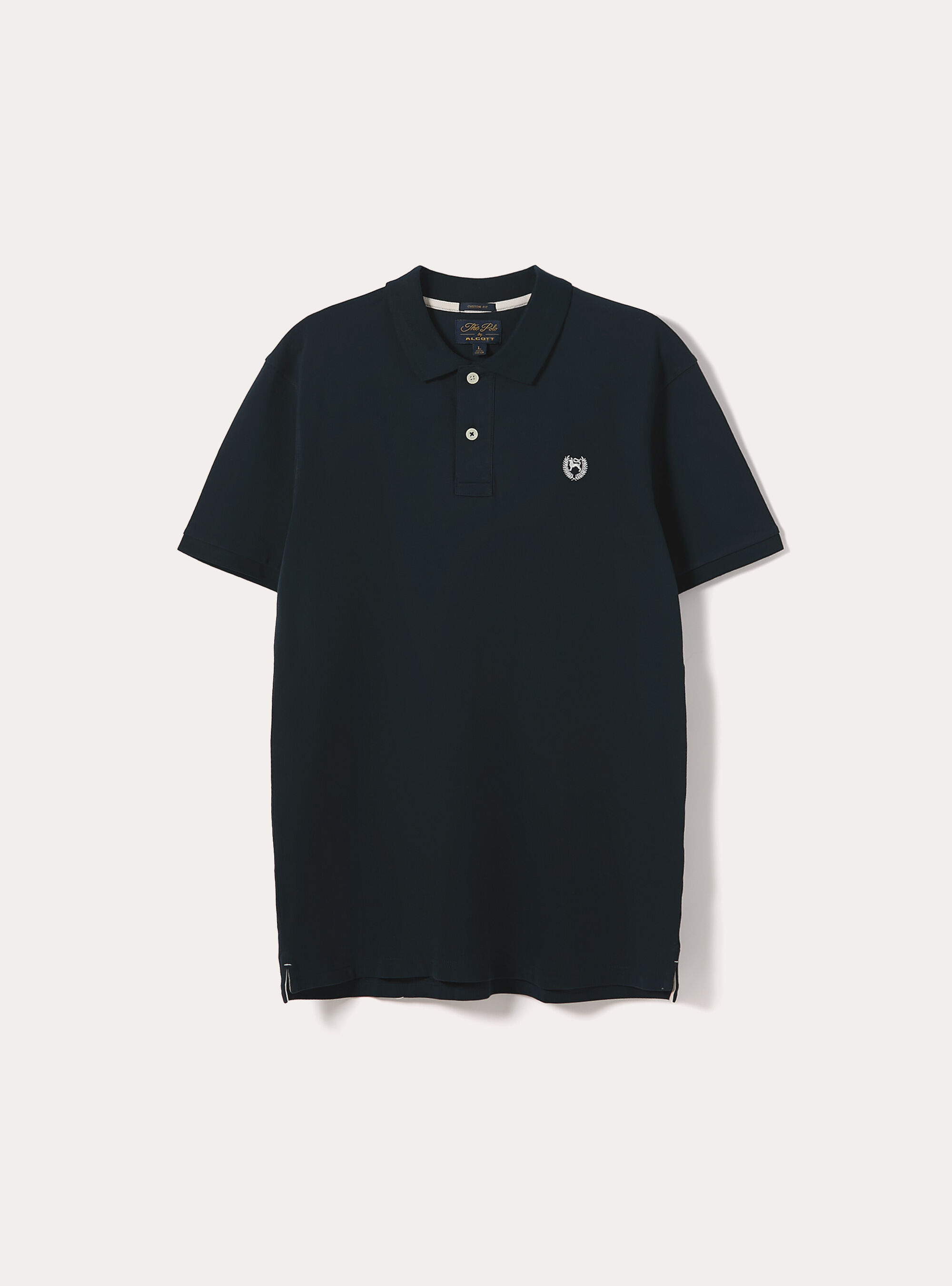 Cotton piqu&eacute; polo shirt with embroidery, NA1 NAVY DARK