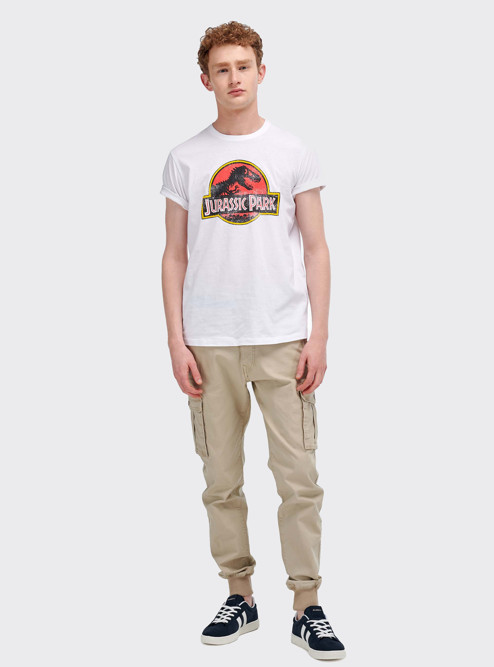 T-shirt Jurassic Park, WHITE