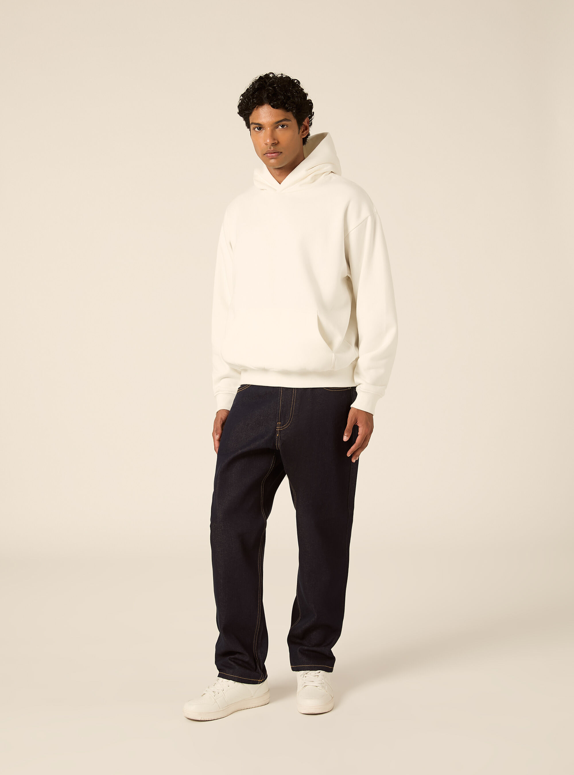 Felpa con cappuccio boxy fit