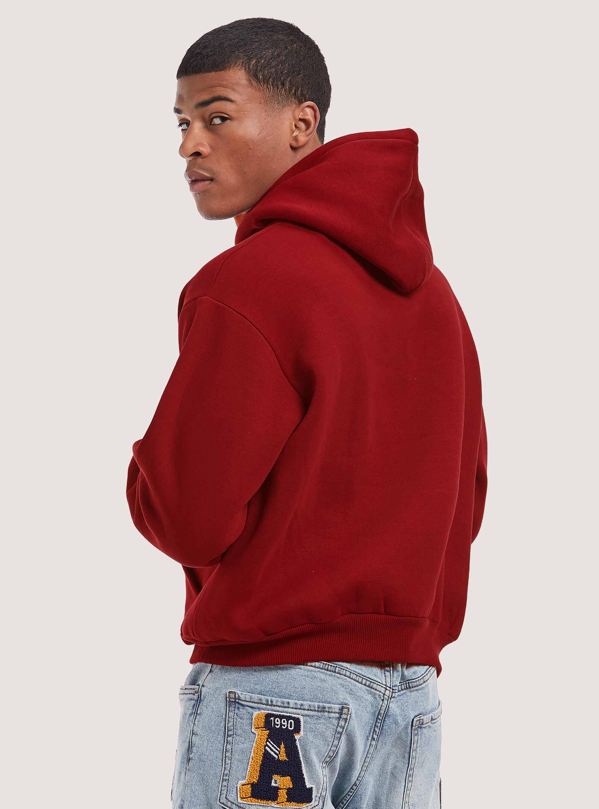 Red best sale hooded jumper