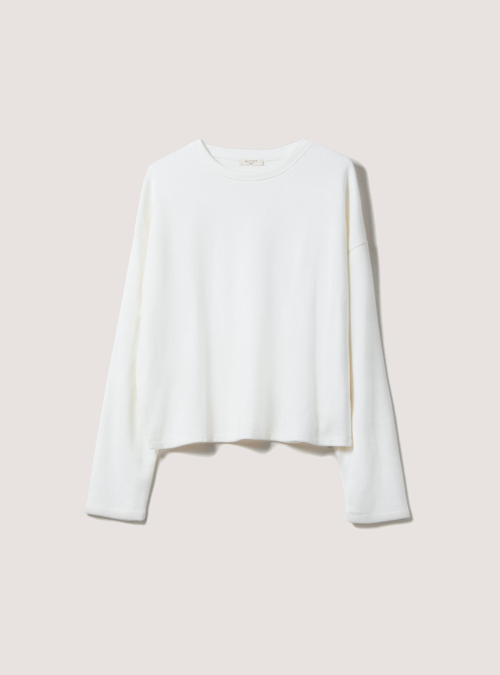 Solid colour soft touch sweatshirt, C0020 OFF WHITE