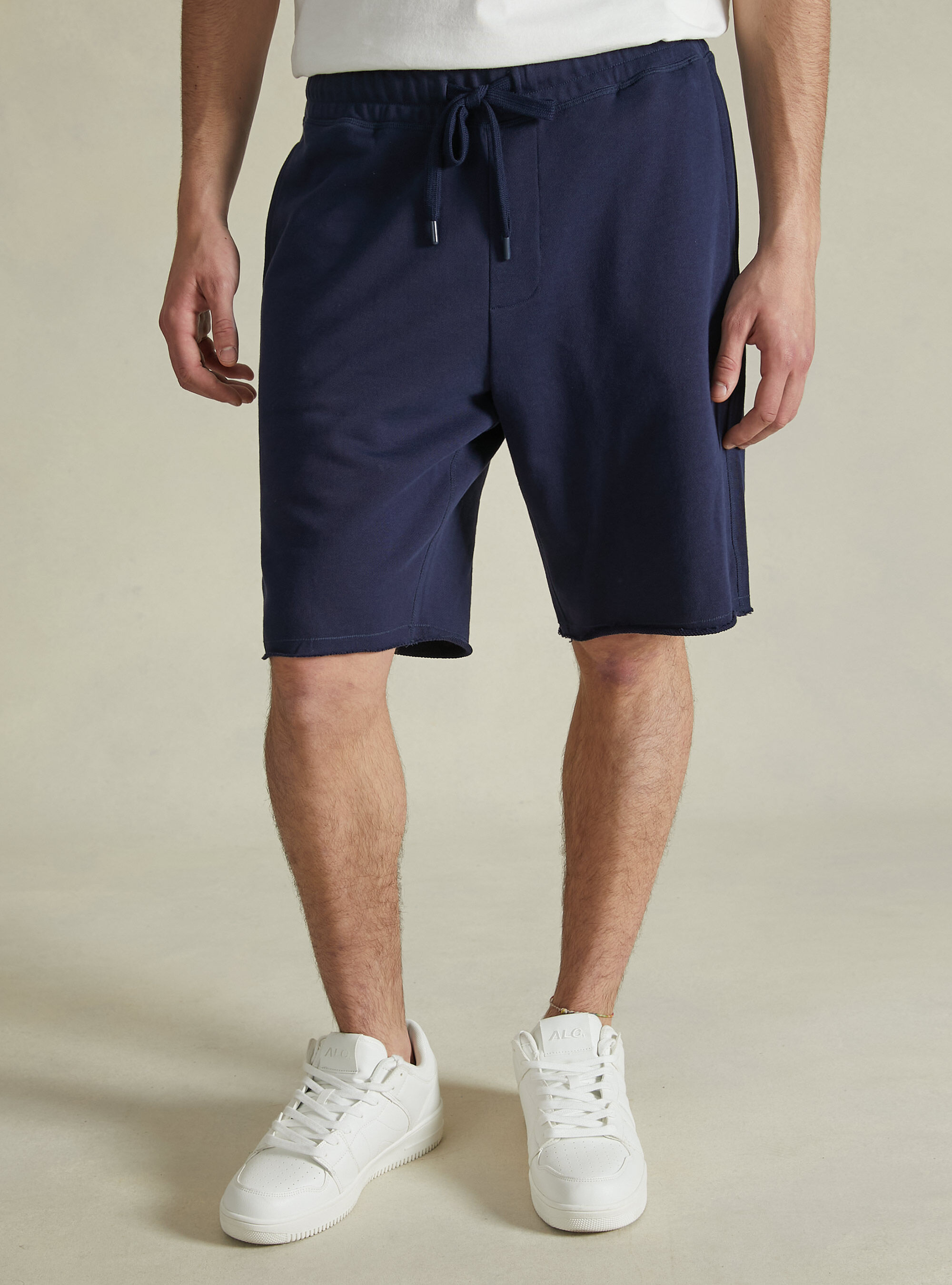Bermuda jogger en coton, NA1 NAVY DARK