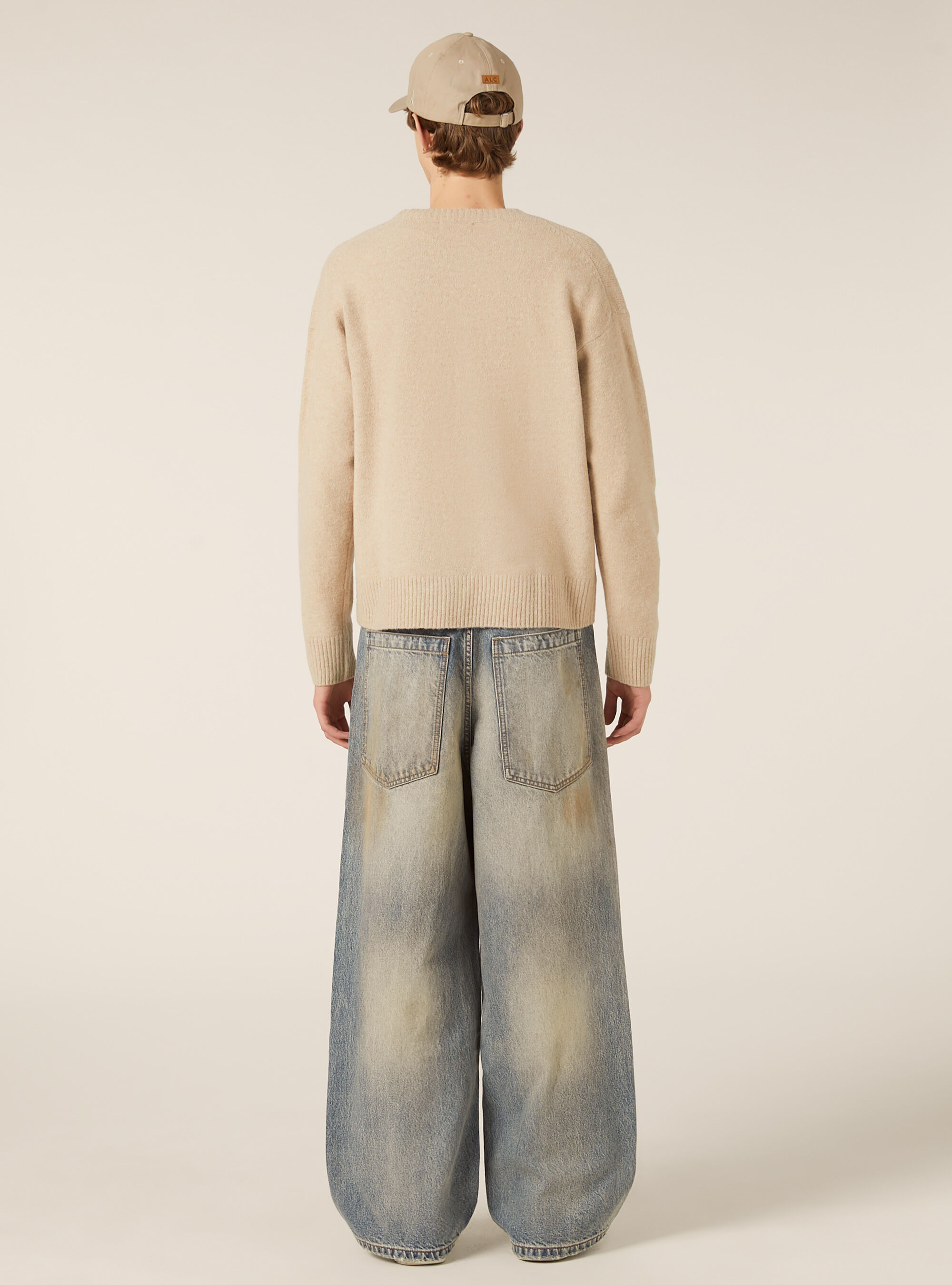 Cardigan boxy fit in misto lana, MBG2 BEIGE MEL MED