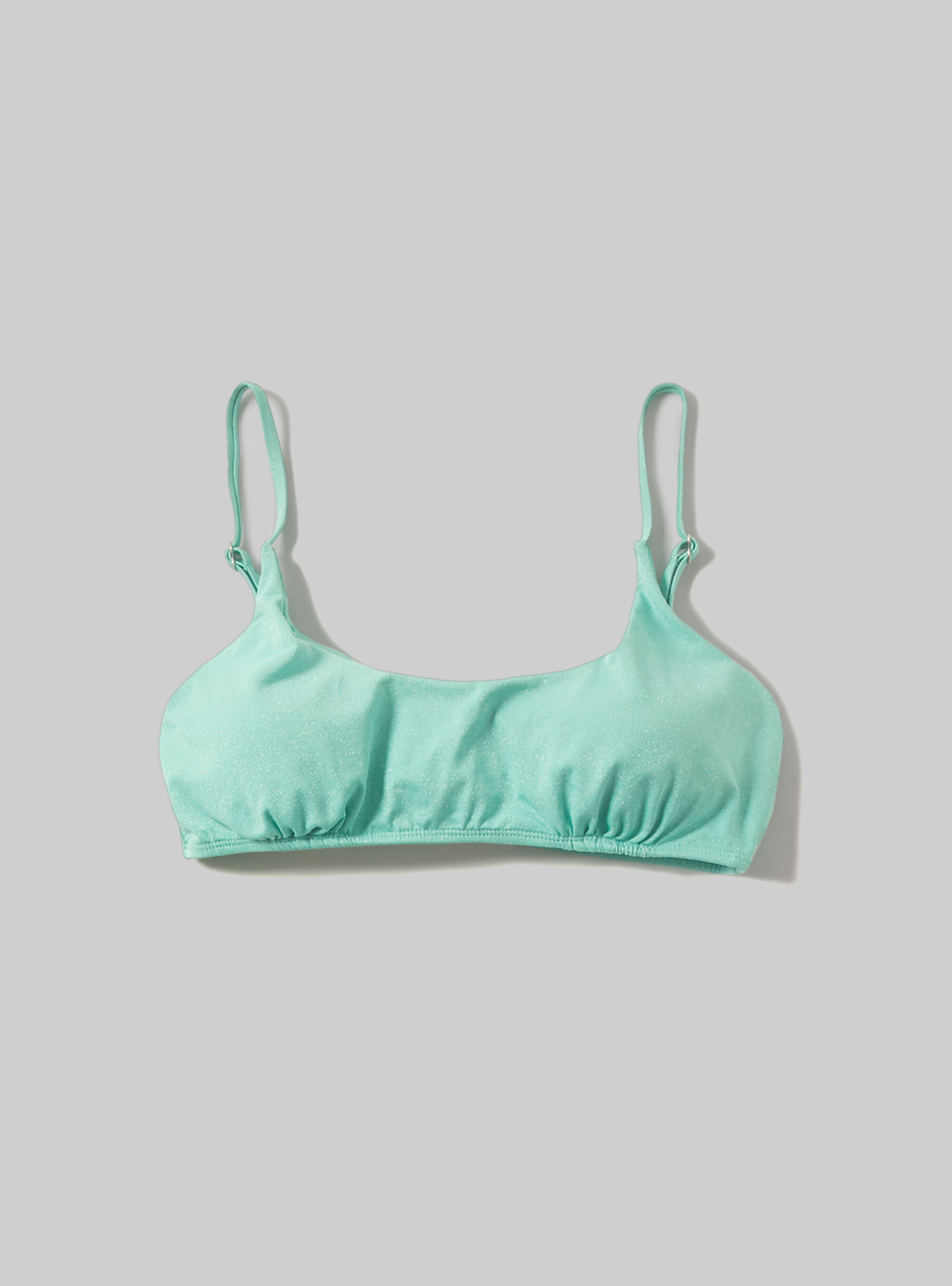 Recycled fabric brassiere bikini top, C704 GREEN